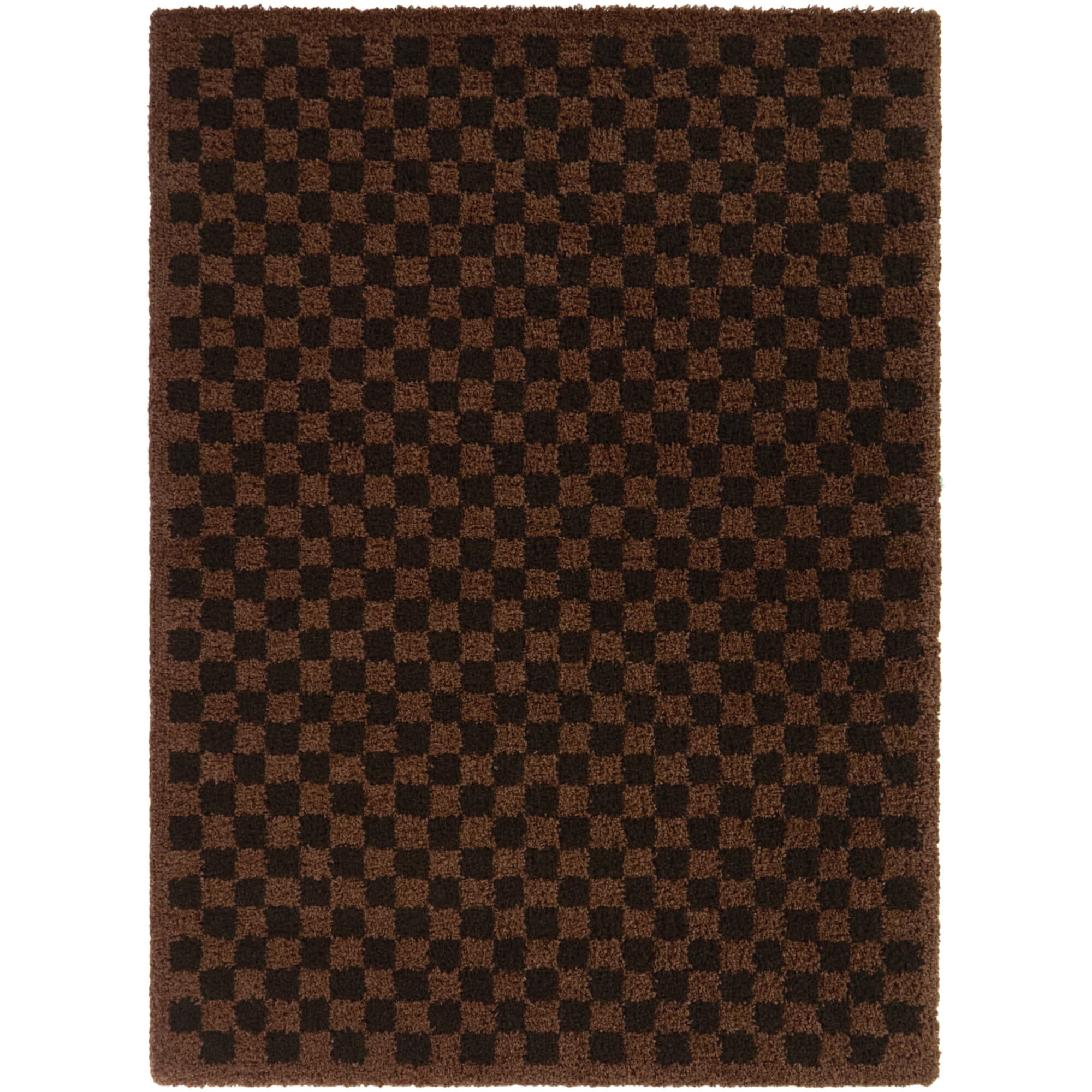 Covey 8 x 10 (ft) Tufted Polypropylene Brown Rectangular Indoor Geometric Mid-Century Modern Spot Clean Only Pet Friendly Area rug