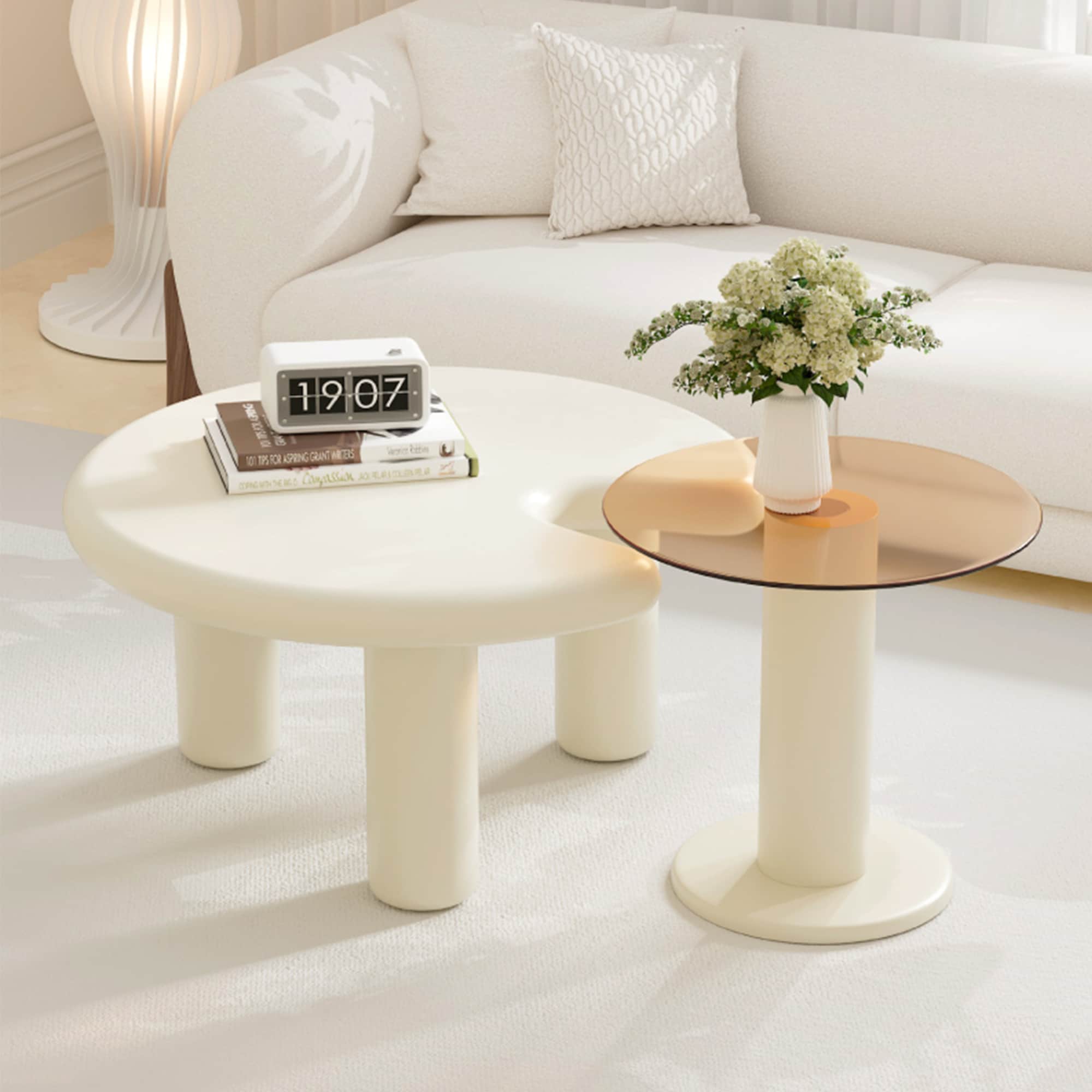 Runesay AS46 50.4-Inches W x 22-Inches H Durable wooden Wood Rectangular Modern End Table Assembly Required