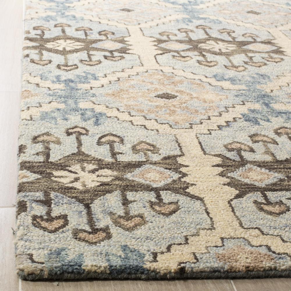 Aspen Light Blue and Cream Hand-Tufted Wool Area Rug