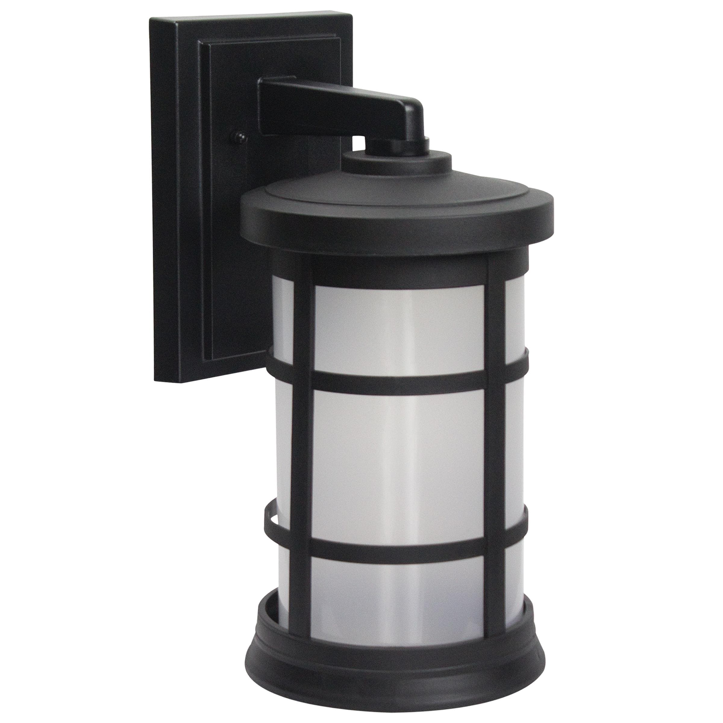 Solus WM-S50VF-BK-S 1 -Light 15.25-in H Black Hardwired Motion Sensor Outdoor Wall Light