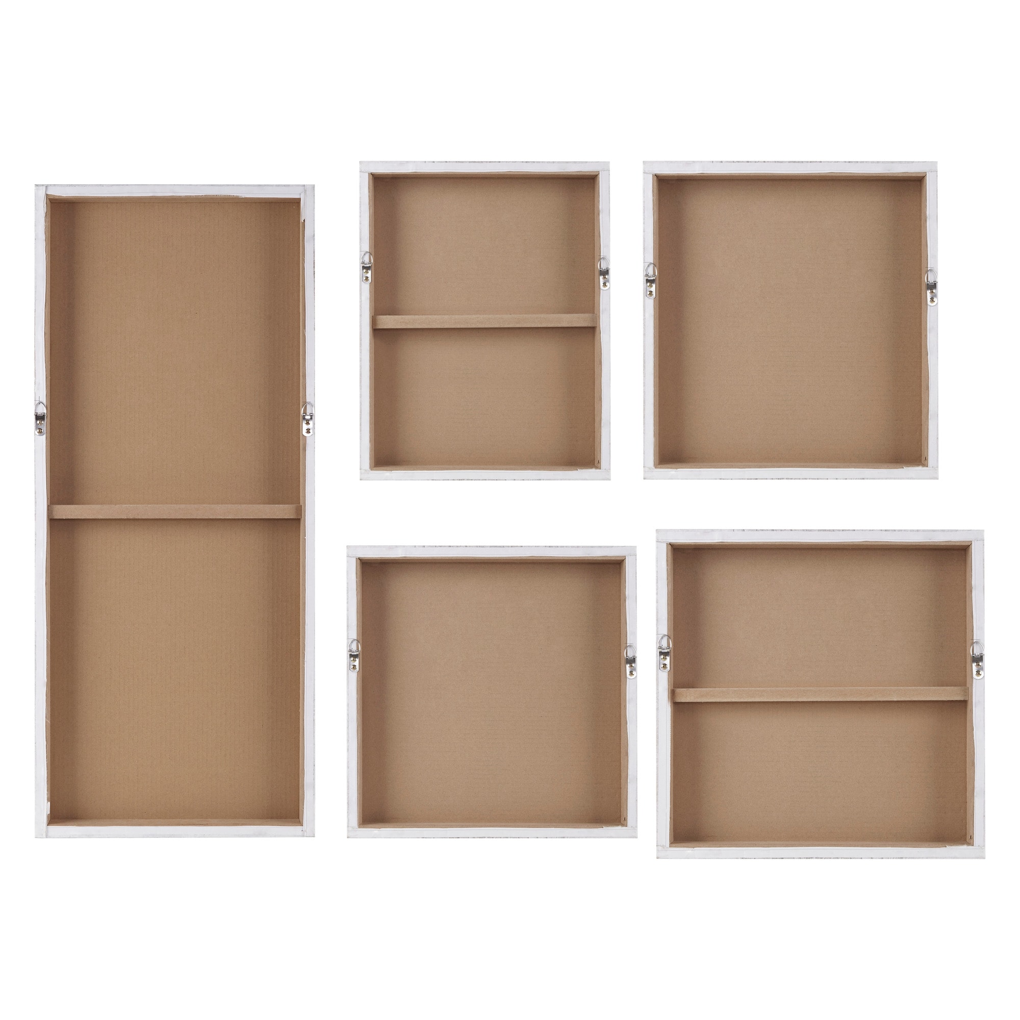Natural Essence 5-Piece Neutral Abstract Canvas Wall Art Set