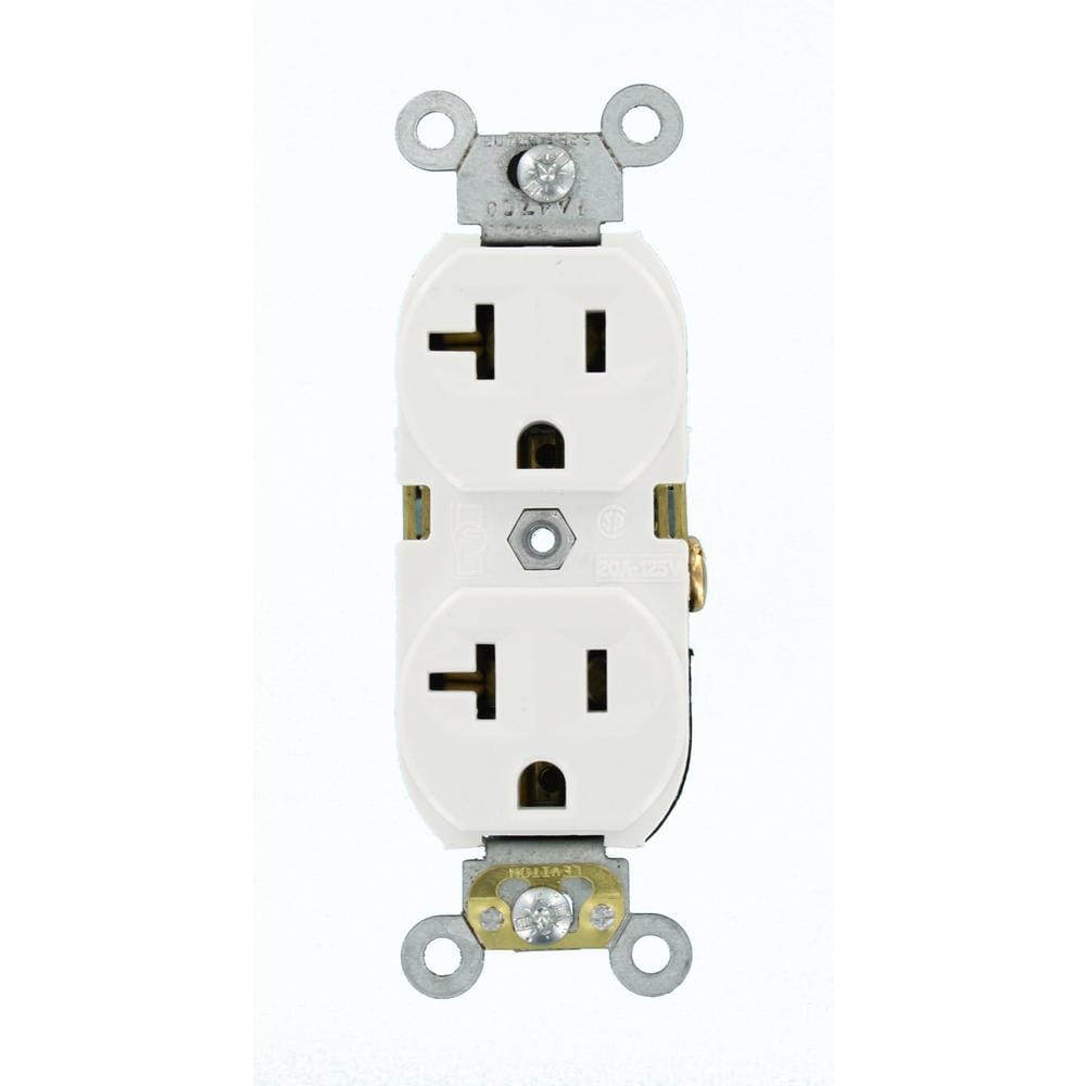 Leviton 20-Amp Recessed Industrial Round Outlet, White At Lowes.com