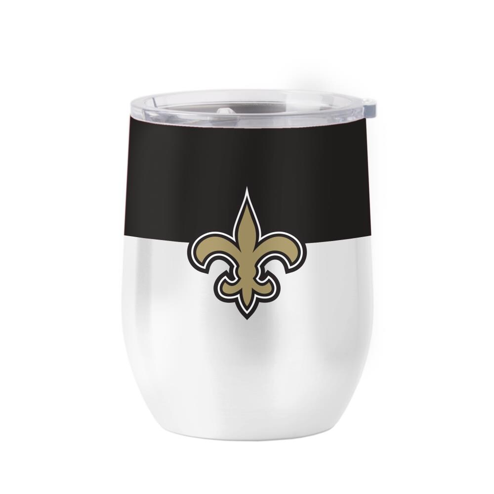 Logo Brands New Orleans Saints 16-fl oz Stainless Steel White Cup 
