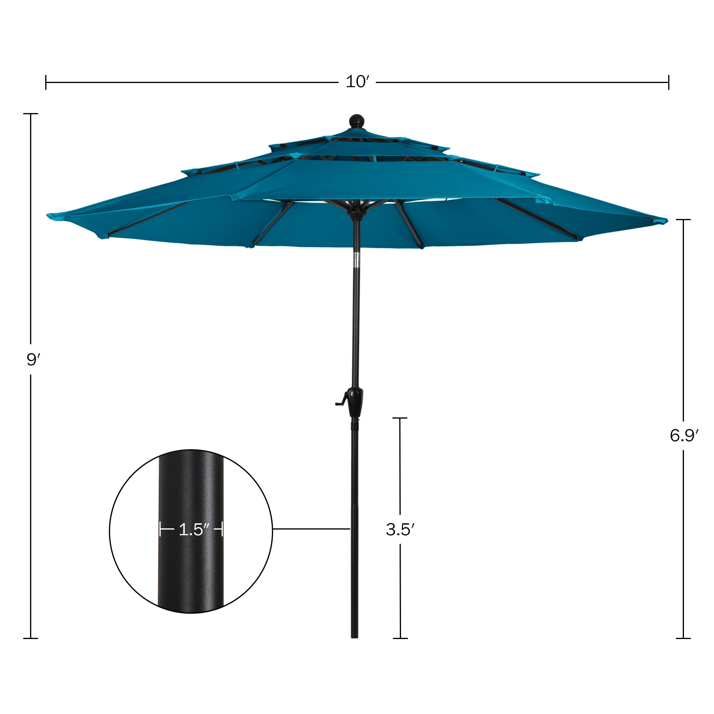 Pure Garden 50-LG1370 Umbrellas-2 - View #9