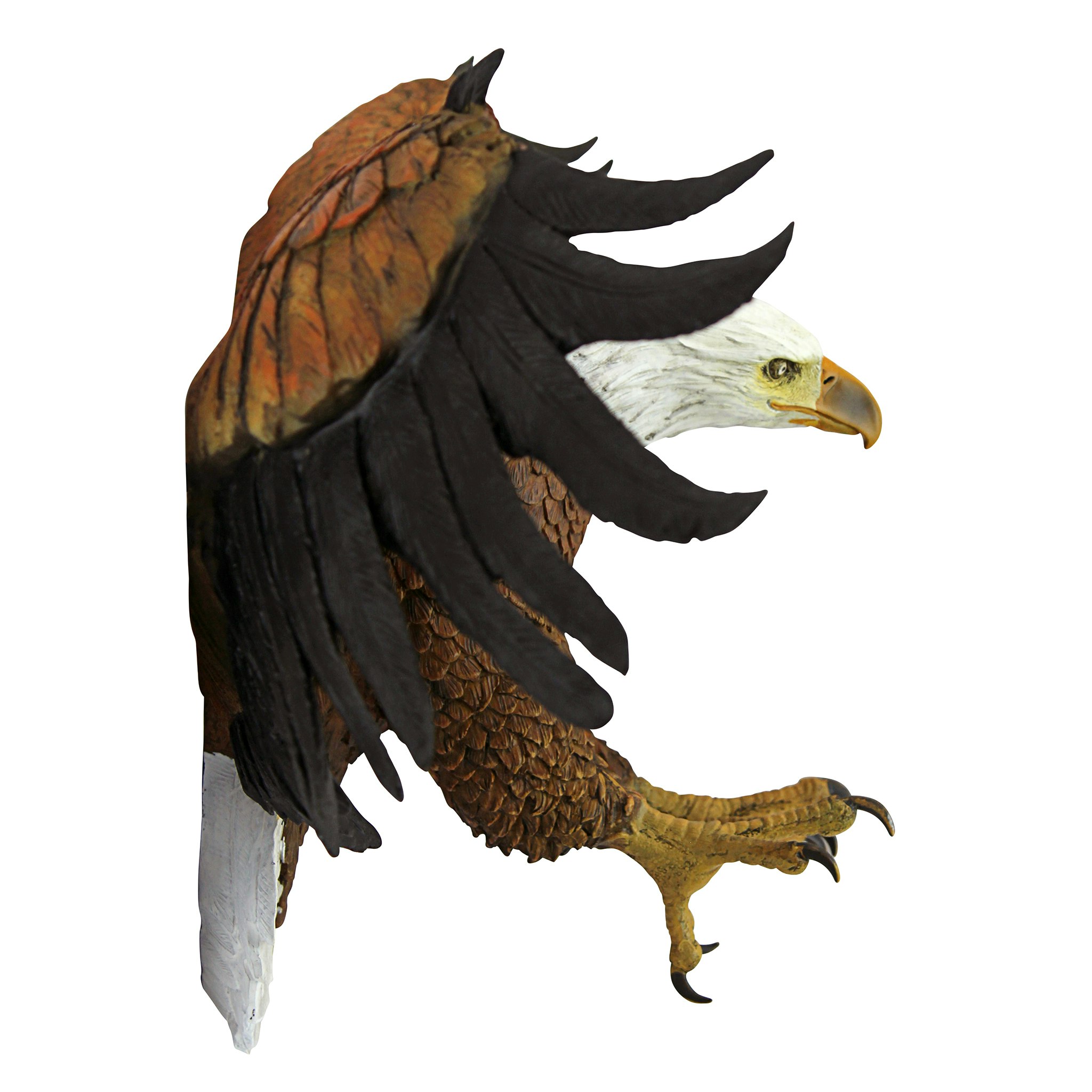 Large Multicolored Resin American Eagle Wall Sculpture