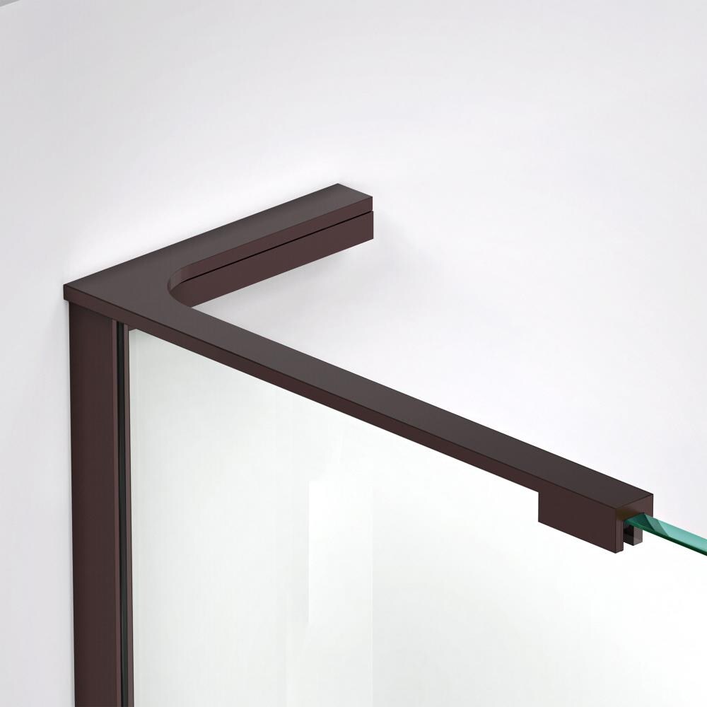 DreamLine 12 in. x 8 in. Corner Glass Shelf in Oil Rubbed Bronze