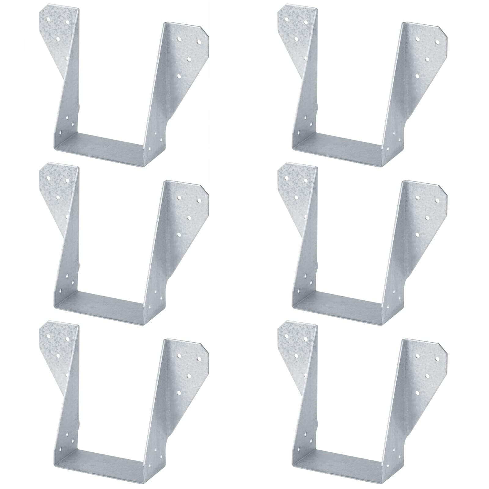 Afoxsos  6 Pcs 4x6 Face Mount Joist Hanger Inner Width 3 1 2 Inch 14 Gauge Hot Dip Aluminum Zinc durable home and garden accessory designed for