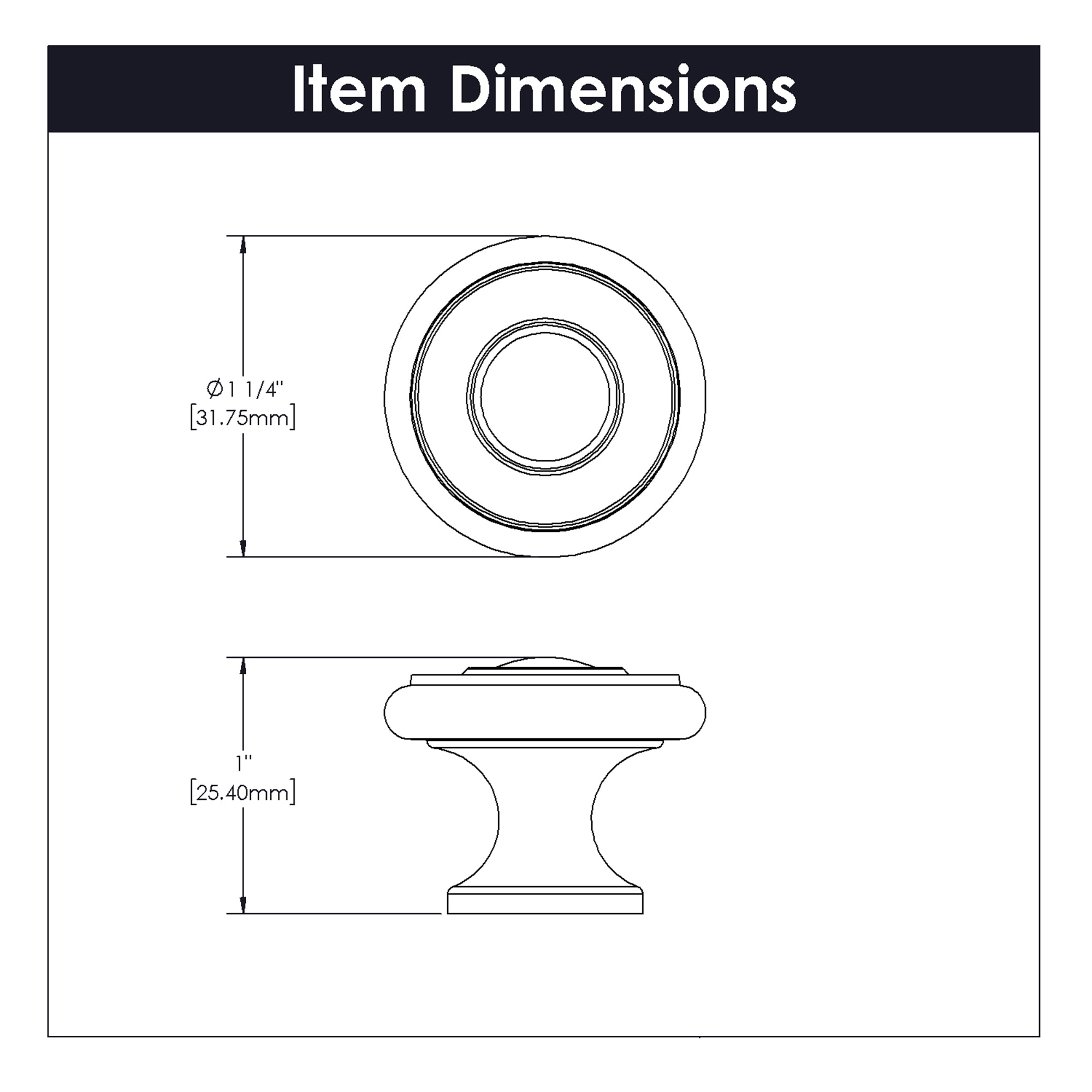 Hickory Hardware P3500-MB Cabinet-Knobs - View #4