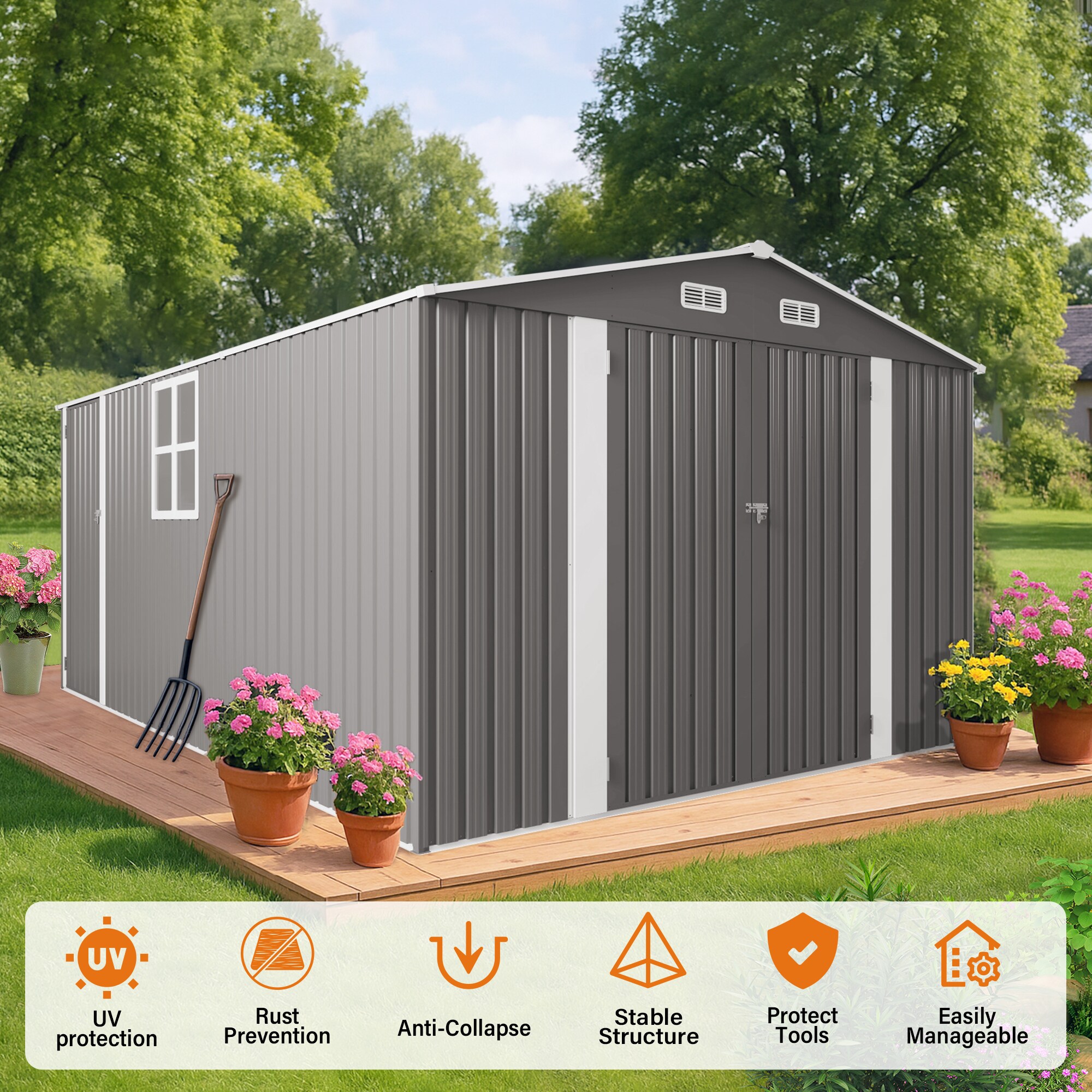 Wooakway FXLS0604-512Z215 Metal-Storage-Buildings-Sheds - View #6