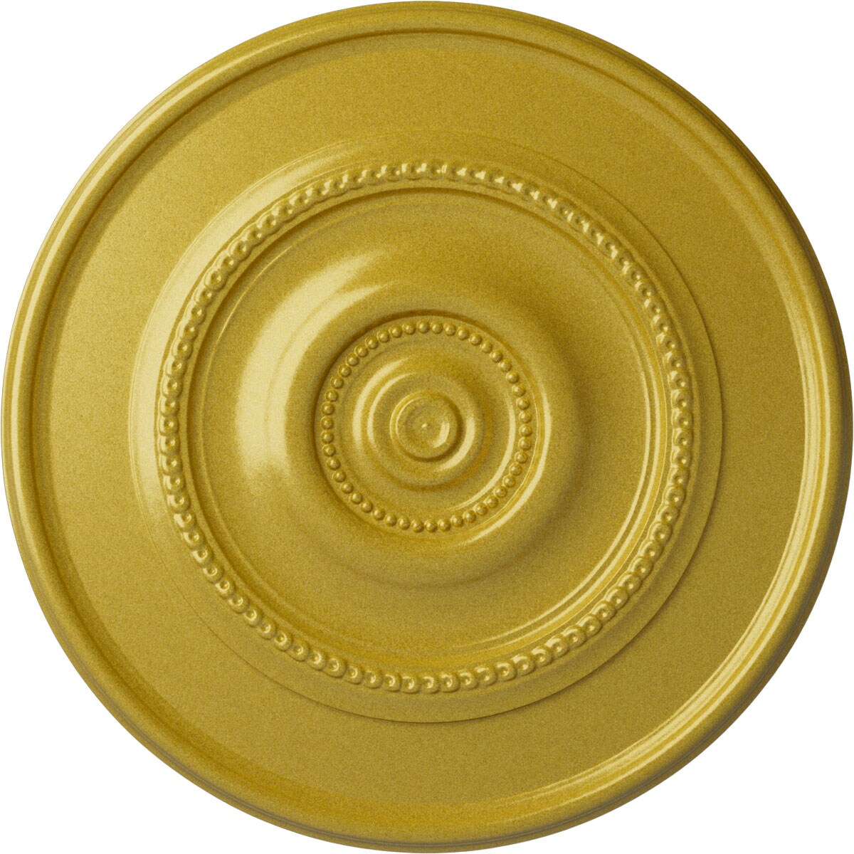 Ekena Millwork CM30DYRGS Dylar 30-in W x 30-in L Painted Rich Gold Polyurethane Whole Ceiling Medallion