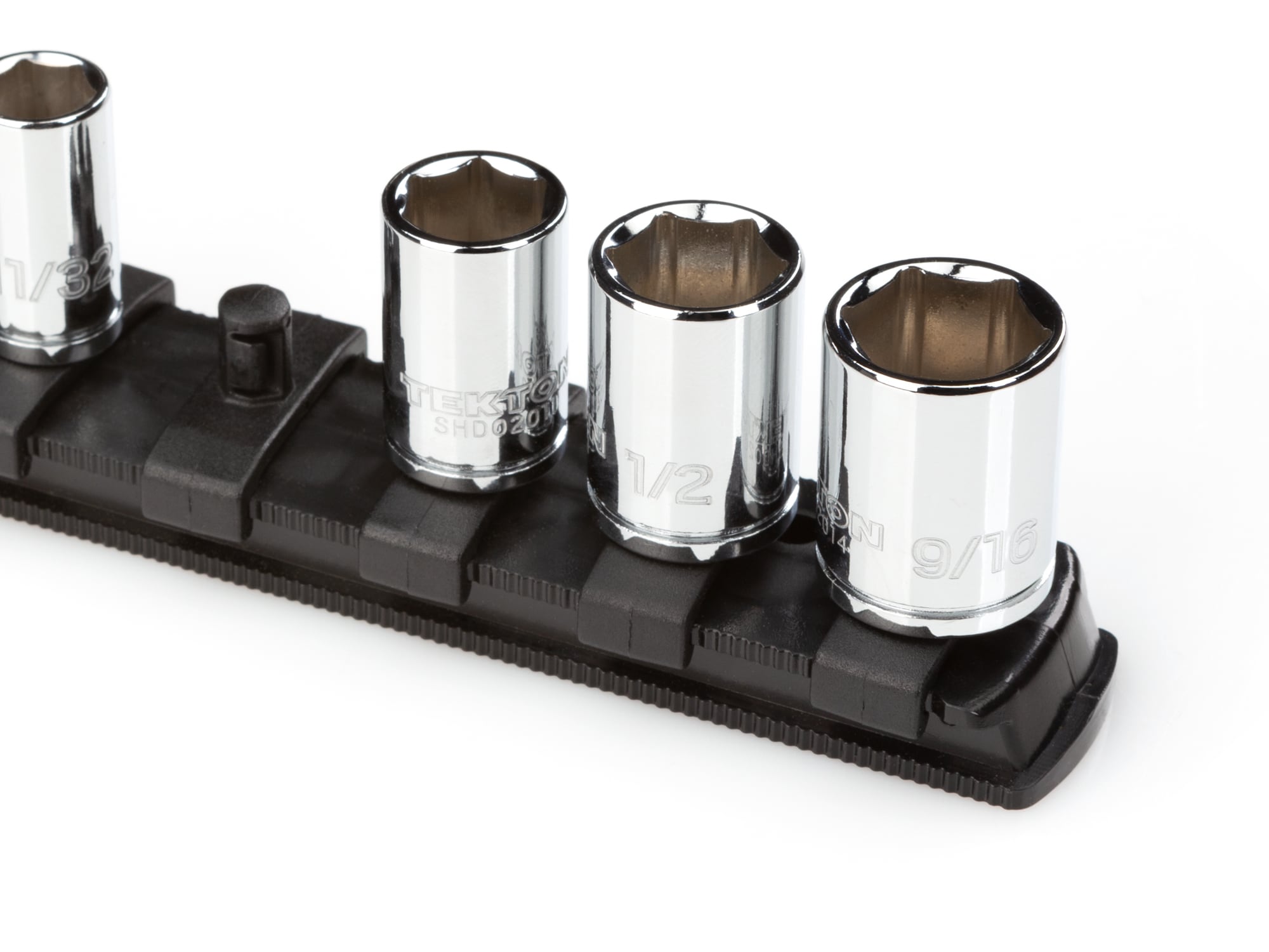 TEKTON Plastic Socket Storage- 1/4 In Drive X 8-in Socket Rail with 13 ...