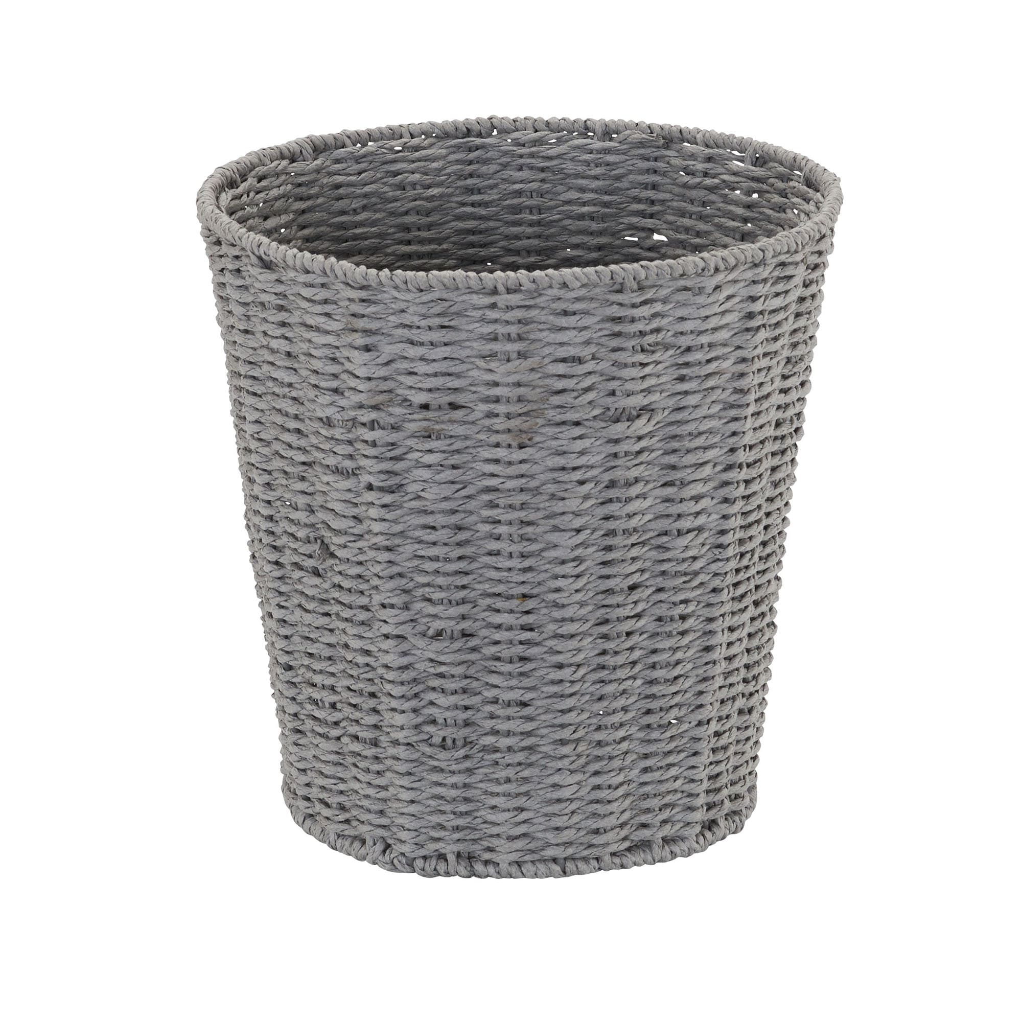 Rattan Round Wastebasket with Metal Liner