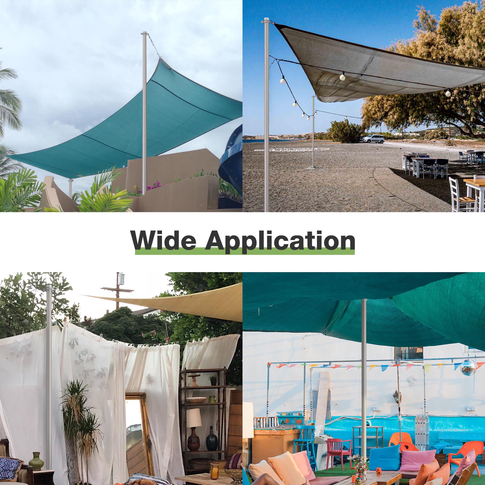 Yescom 07SSP003-SIGLE-S-LO Shade-Sail-Fabric-Access - View #2