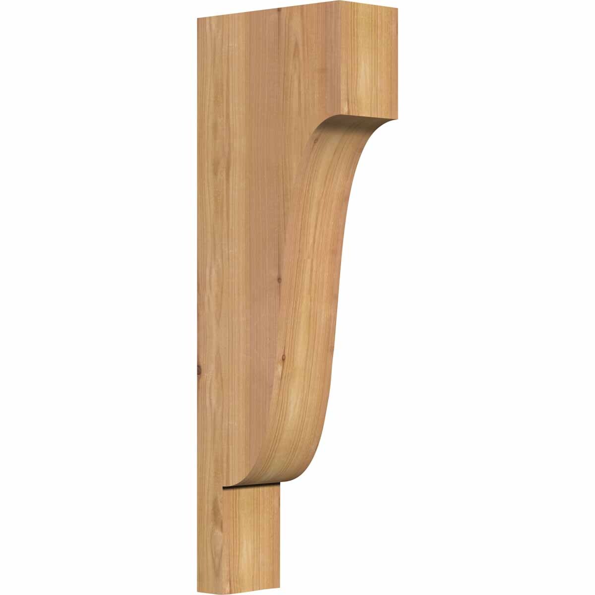 Ekena Millwork COR04X08X24NEW00SWR 3.5-in x 8-in x 24-in Newport Unfinished Western red cedar Wood Paintable/Stainable Corbel