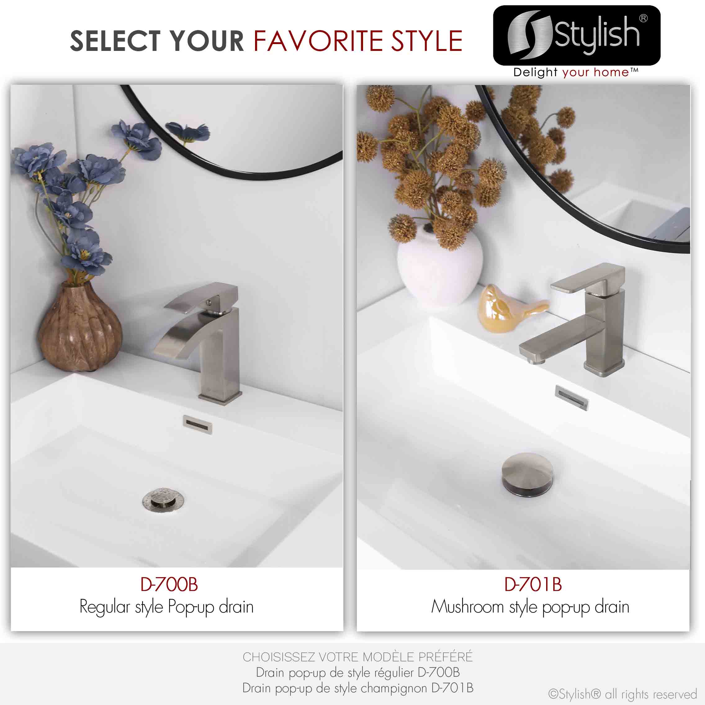 Stylish D-700B Popup-Drains-Accessories - View #10