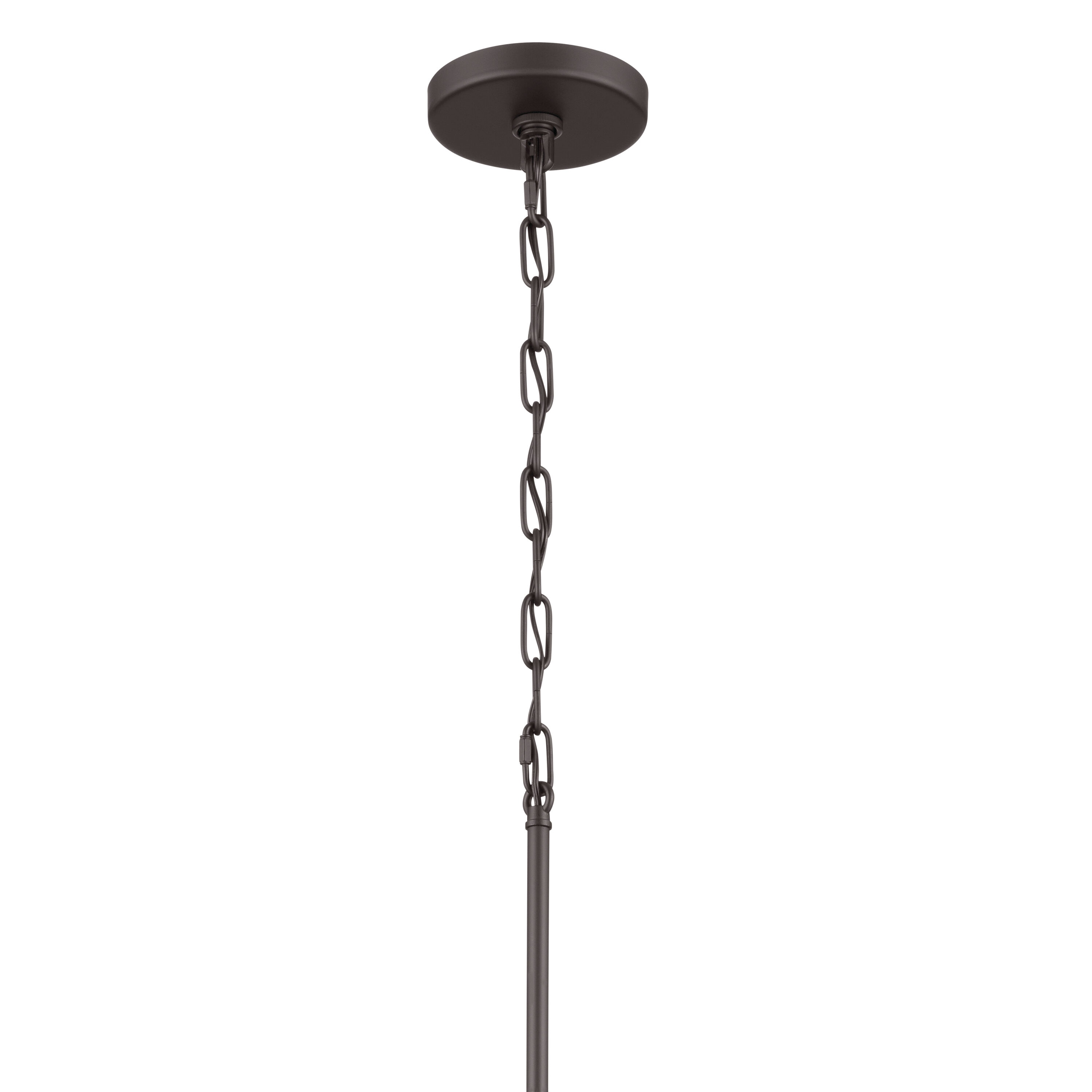 Erma 24" Olde Bronze Chandelier with White Horn Shades