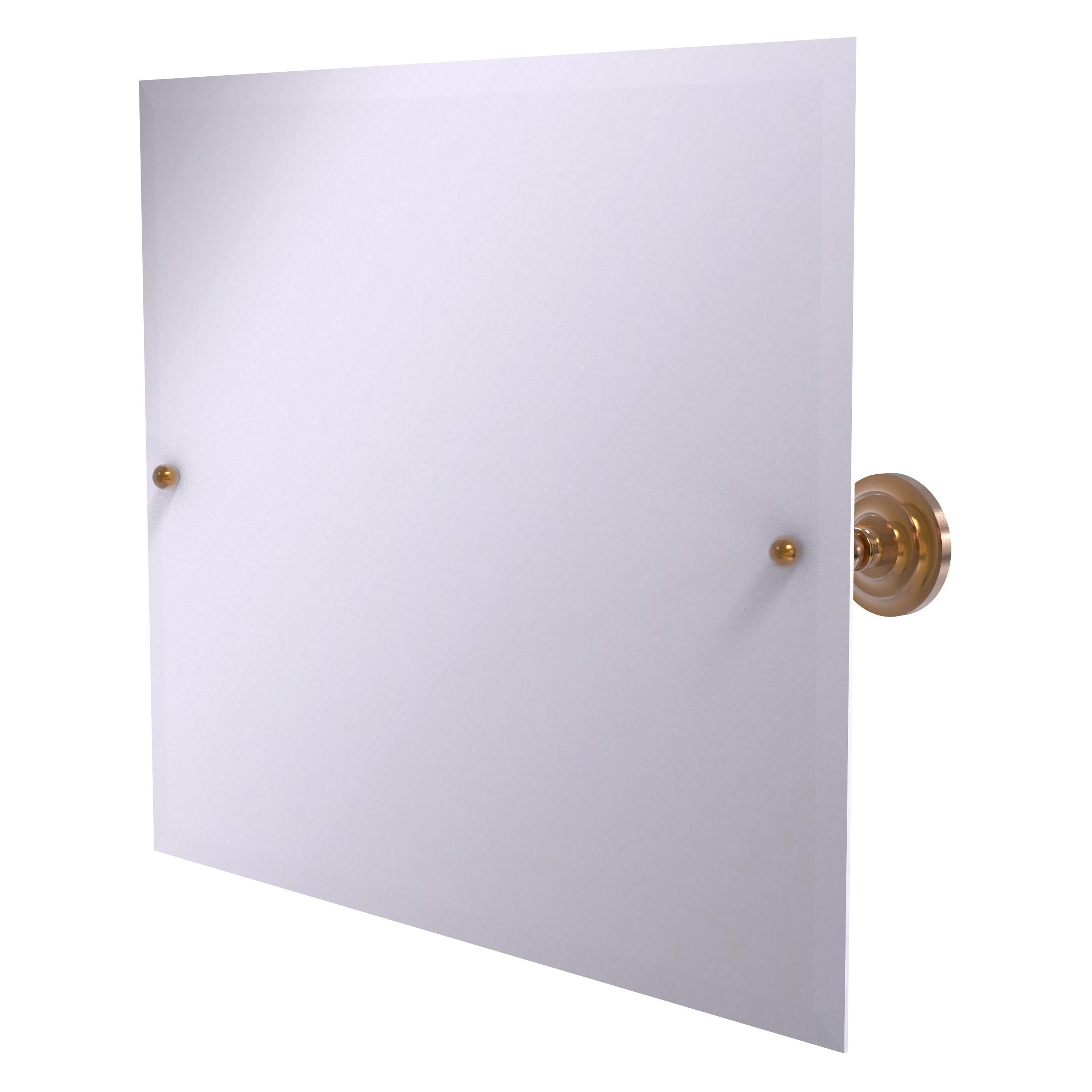 Allied Brass PQN-93-BBR Prestige Que New 21-Inches x 21-Inches Beveled Frameless Rectangular Tilting Bathroom Vanity Mirror ( Brushed Bronze )