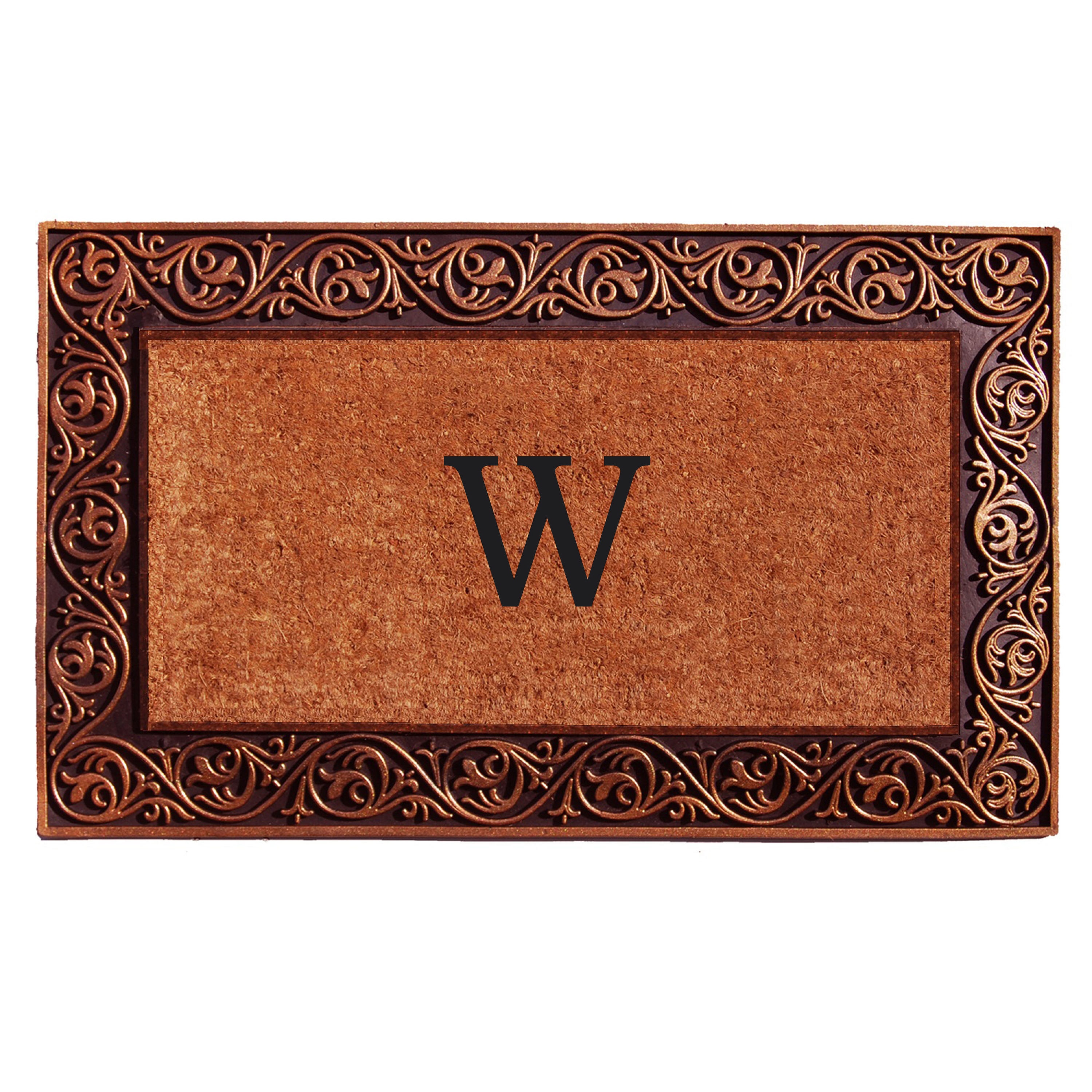 Callowaymills 10003BRNZW 2-ft x 3-ft Natural/Bronze Coir/Rubber Rectangular Indoor or outdoor Decorative Door mat