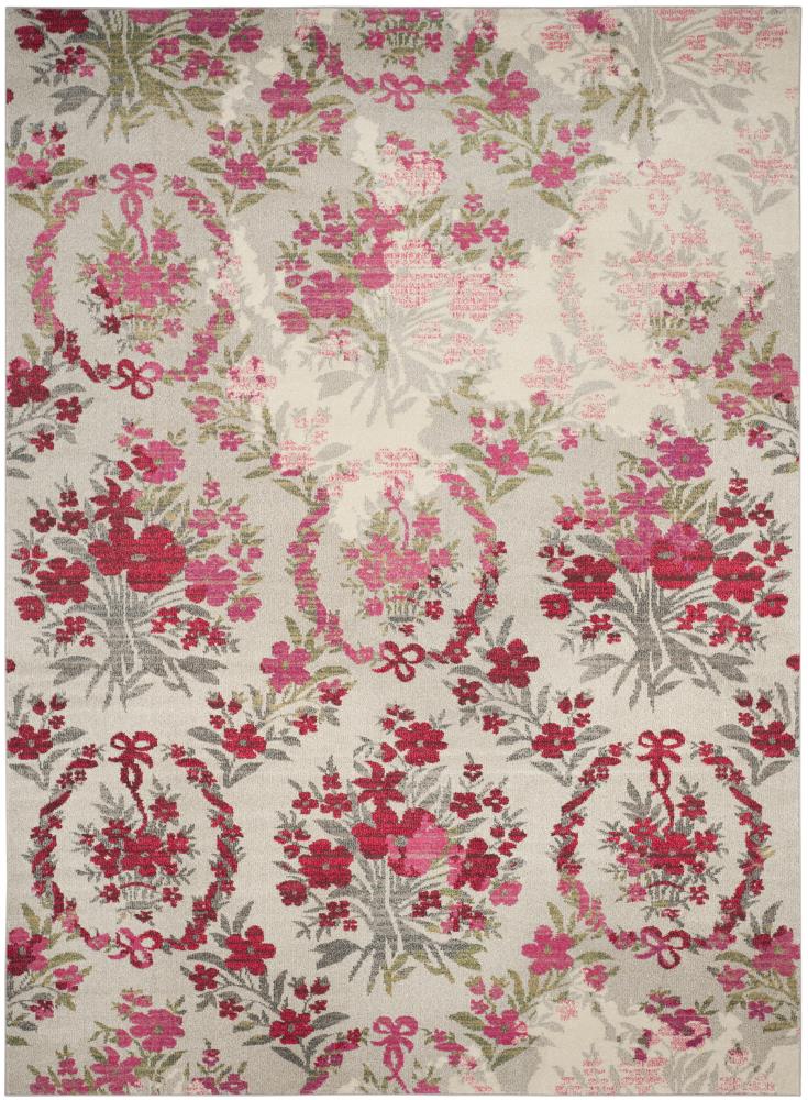 Ivory Elegance 8' x 10' Hand-Knotted Synthetic Stain-Resistant Rug