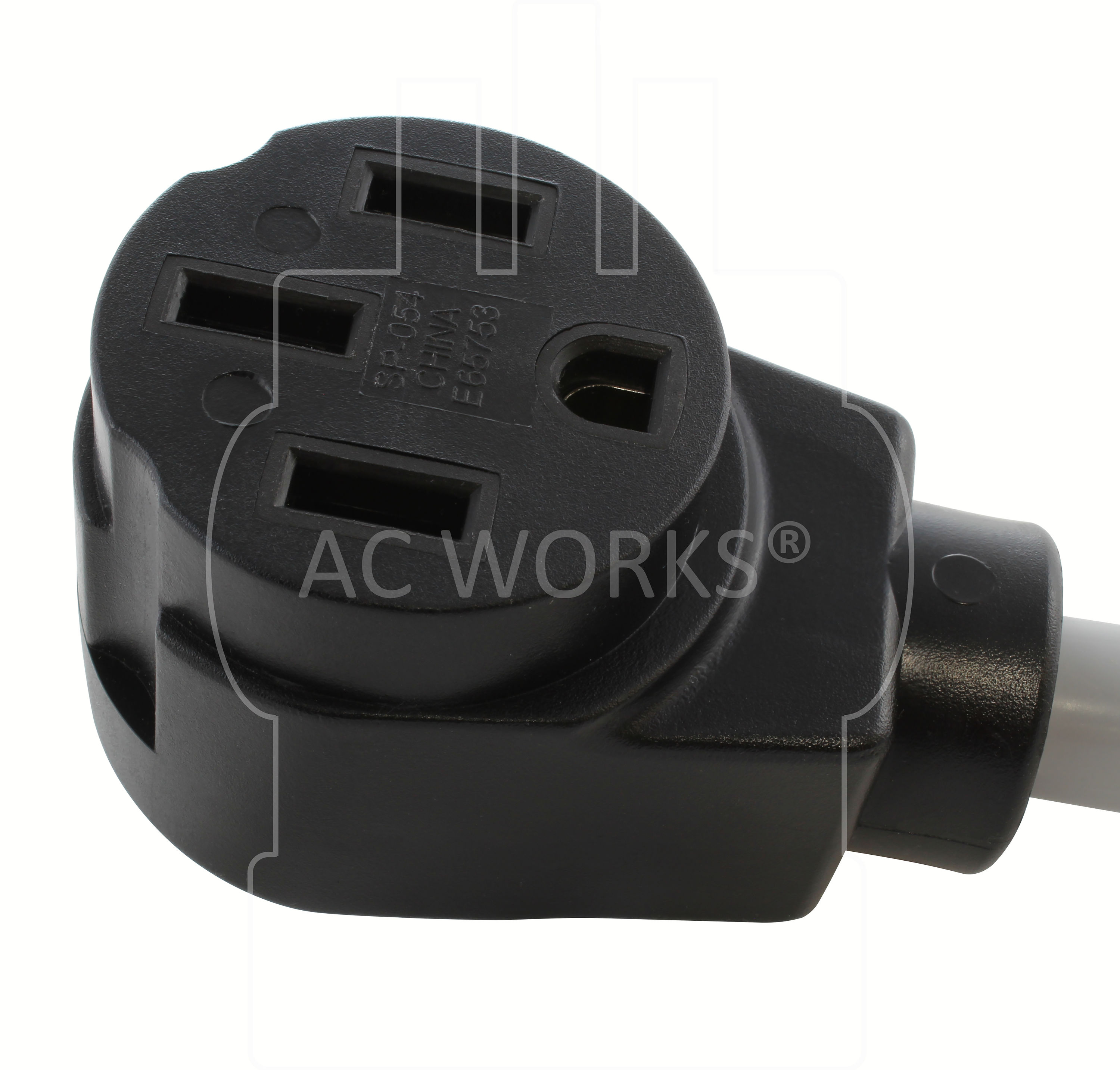 AC Works EVL530MS-018 EV Adapter L5-30P Plug to 50 Amp EV Adapter Cord for Tesla