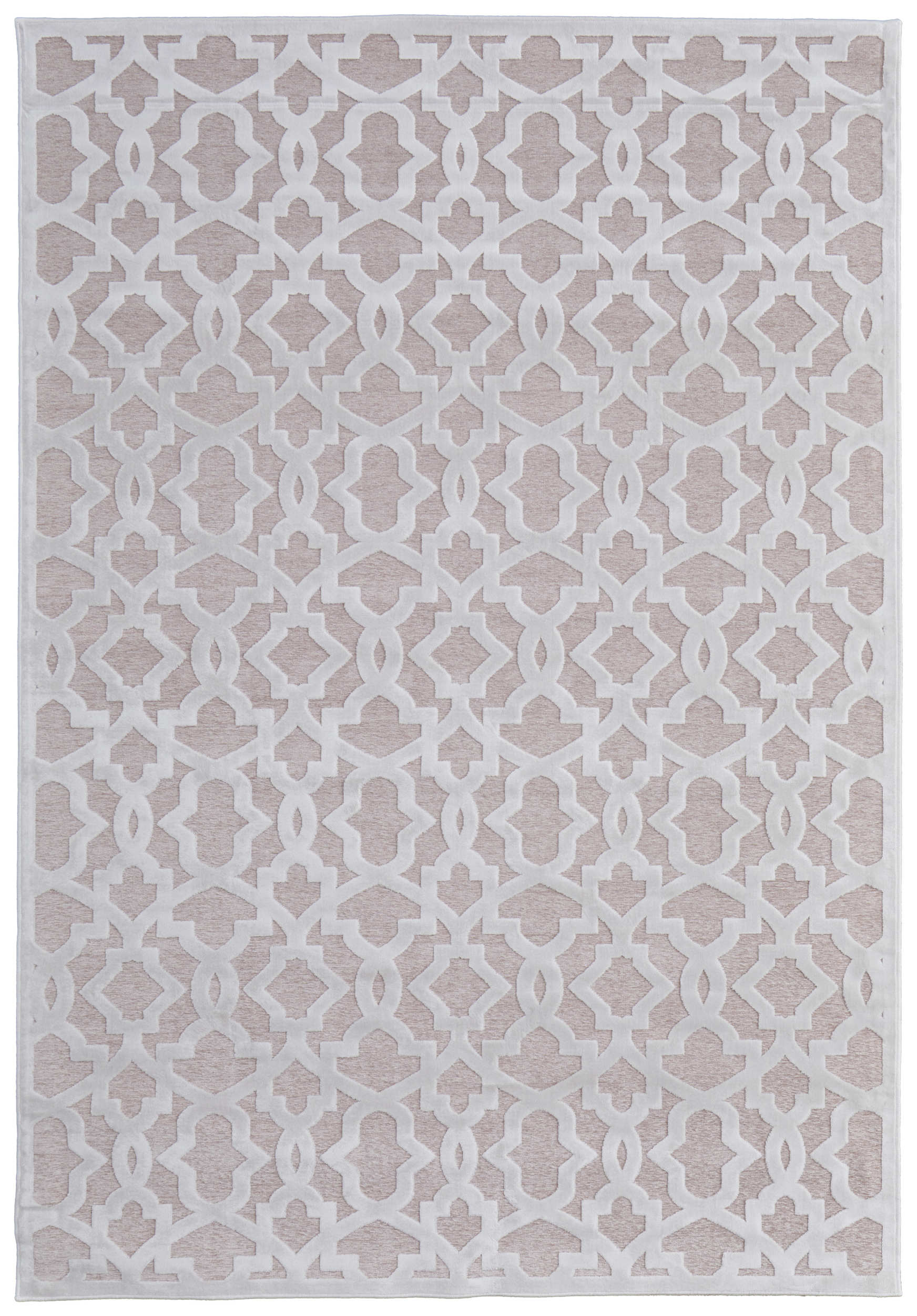 Room Envy 680R3495BLHWHTP19 2 x 3 (ft) Loomed Rayon Pink/White Rectangular Indoor Geometric Area rug