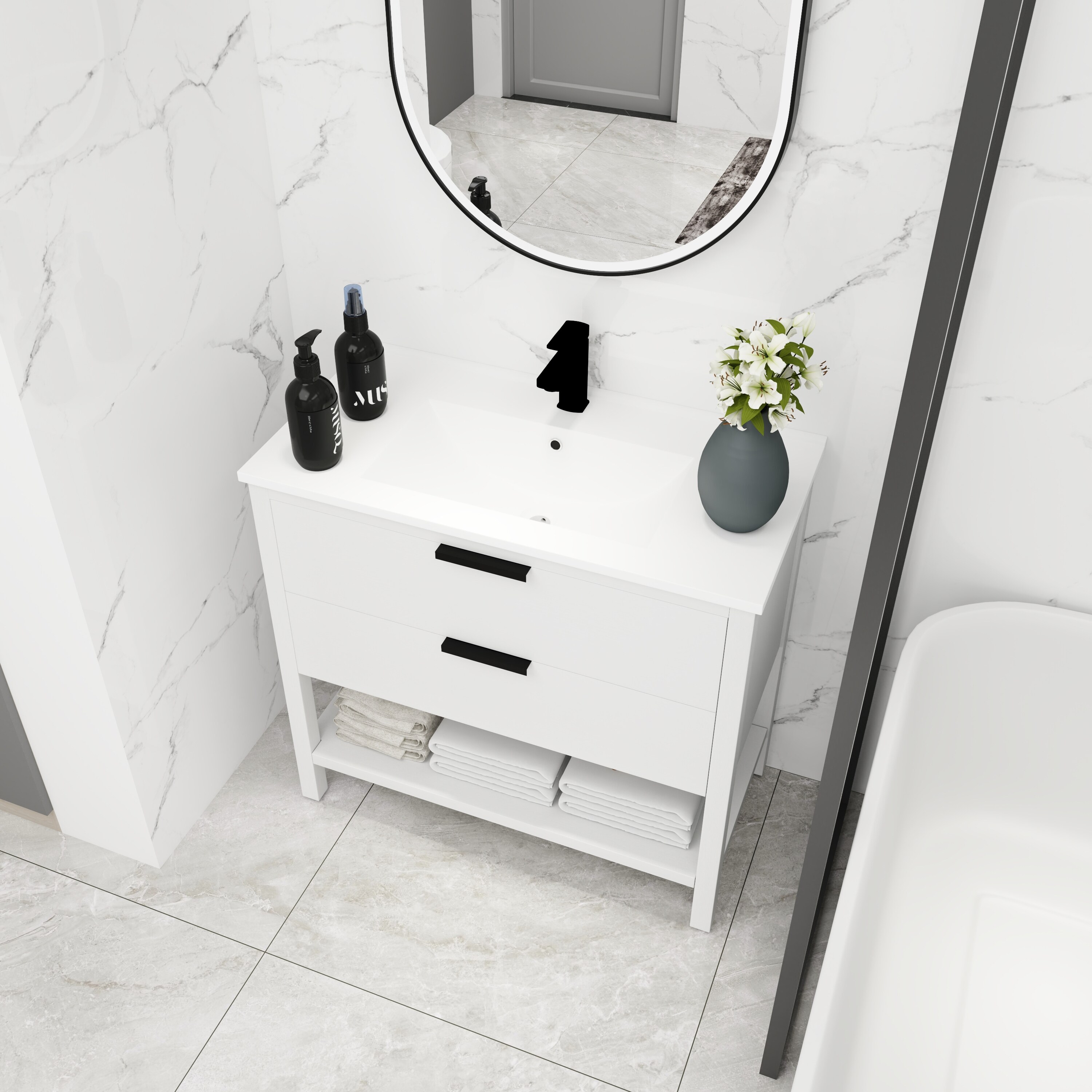 CASAINC CA-GL951421 Bath-Vanity-Combo - View #3