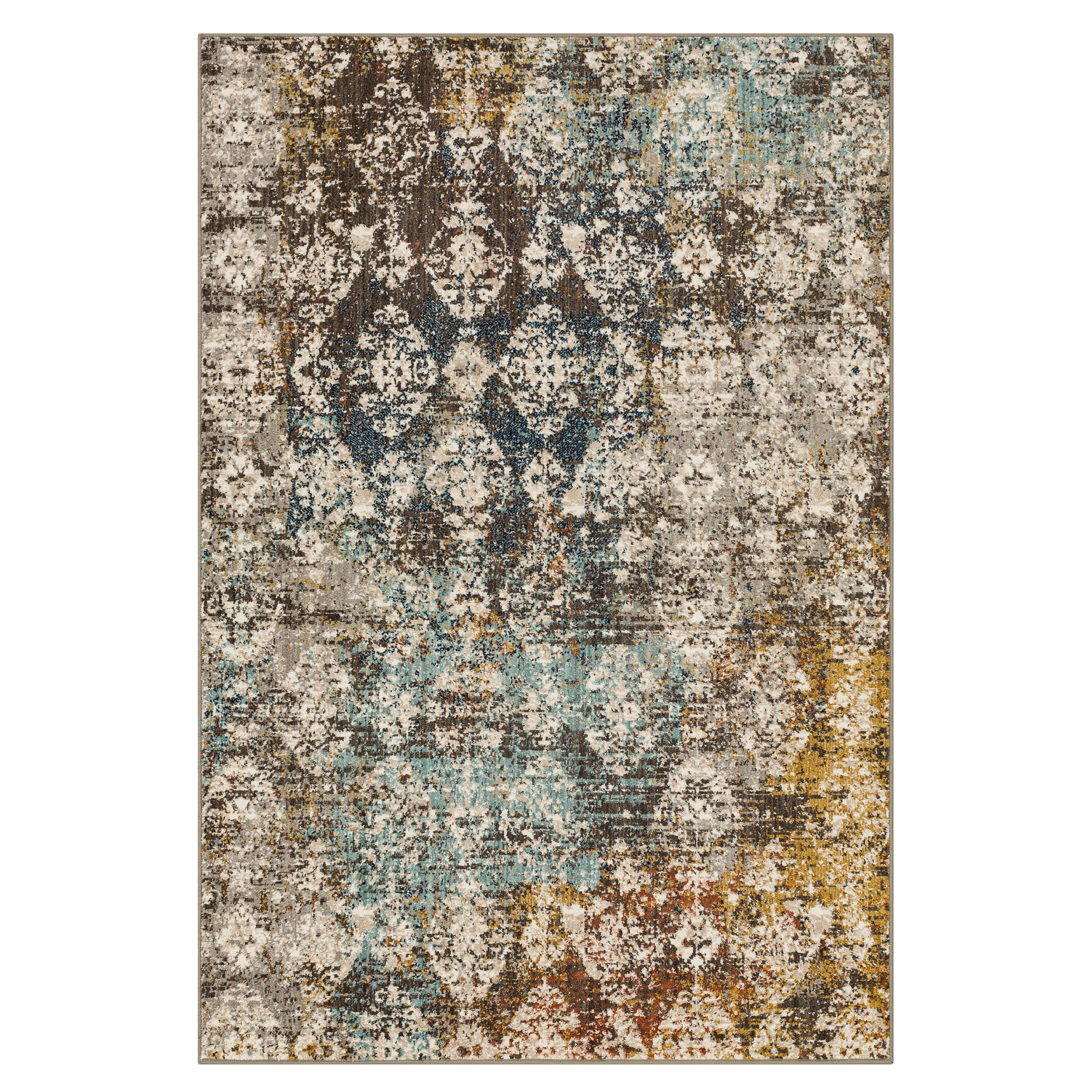 allen + roth with STAINMASTER Eleanor 8 X 10 (ft) Tonal Grey Indoor/Outdoor  Medallion Area Rug in the Rugs department at