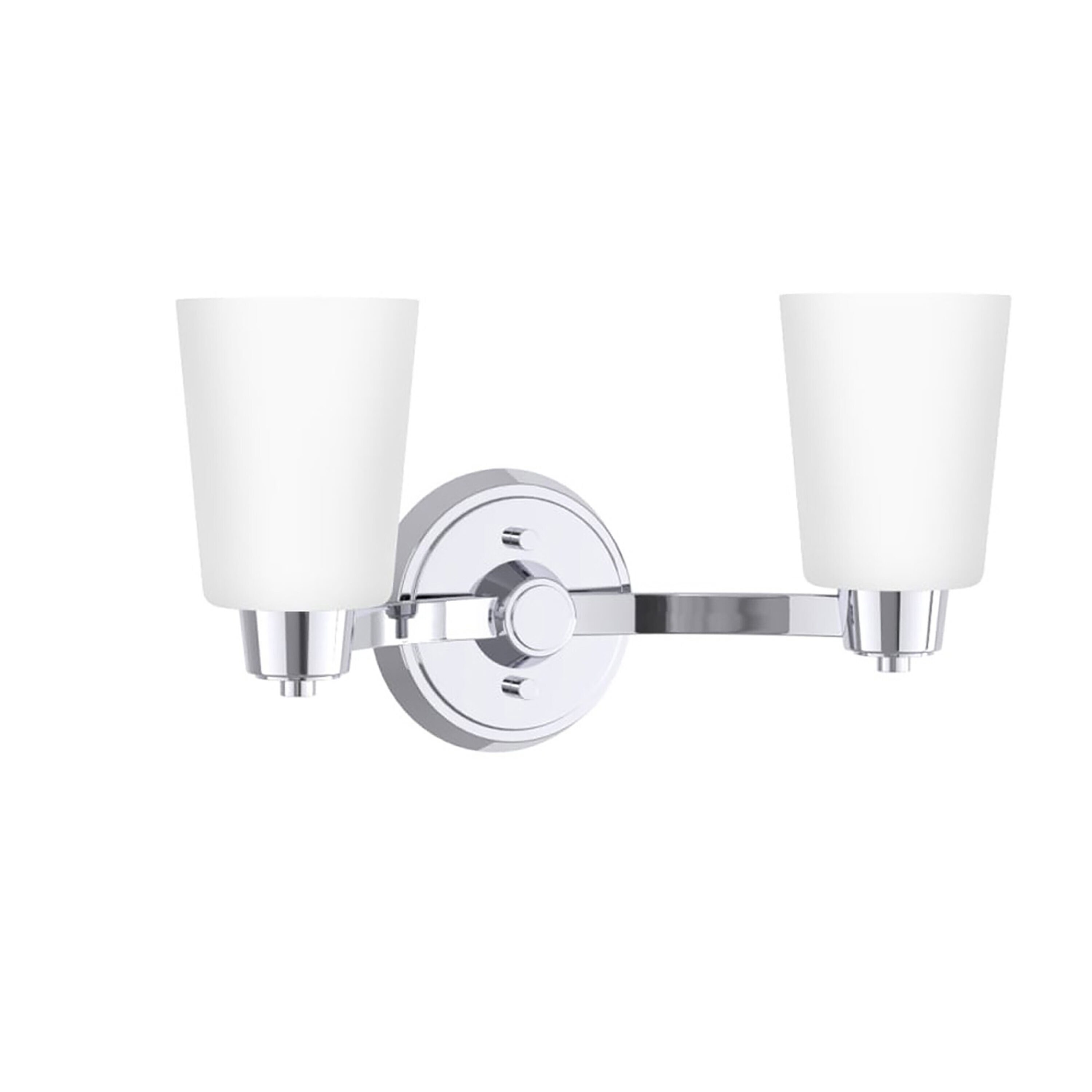 Signature Hardware 442425 Windsor Gate 16.125-in 2-Light Polished Chrome Modern/Contemporary Vanity Light