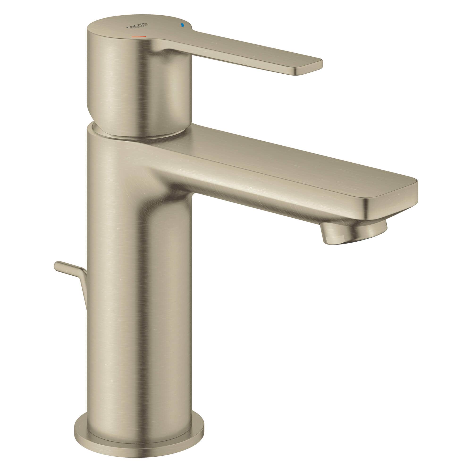 GROHE 23824GNA Brushed Cool Sunrise Single hole 1-handle WaterSense Mid-arc Residential Handle Bathroom Sink Faucet