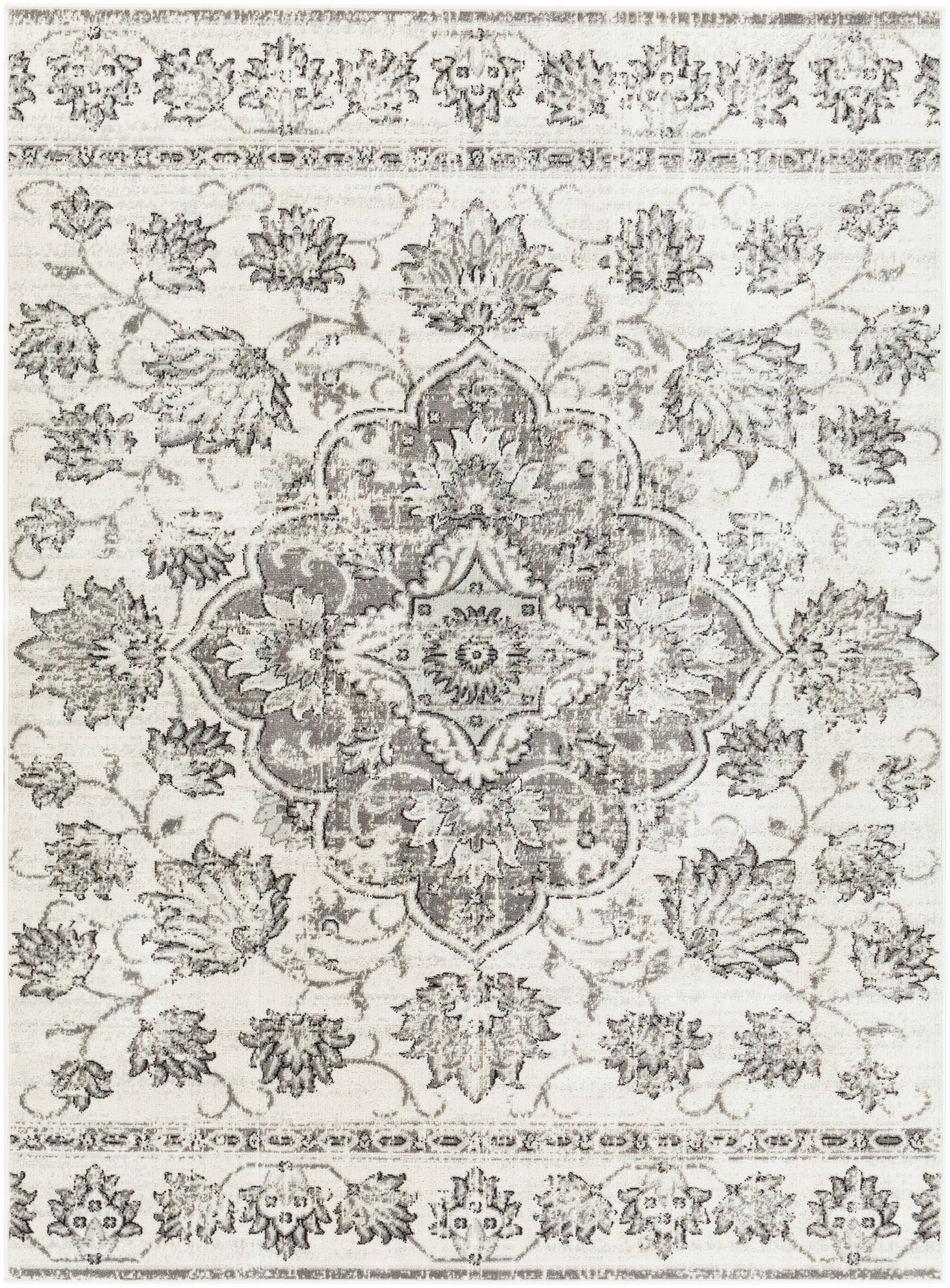 Artistic Weavers RDD2313-537 Redondo beach 5 X 7 (ft) Taupe/Cream Indoor/Outdoor Medallion Oriental Area Rug