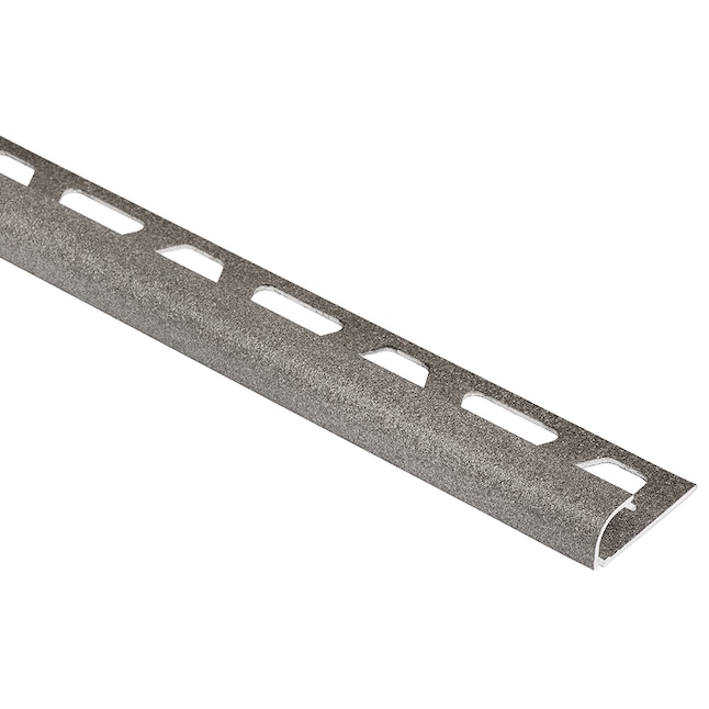 Schluter Systems Jolly 0.375-in W x 98.5-in L Stone Grey Textured Color-Coated Aluminum Tile Edge Trim Schluter Systems Jolly 0.375-in W x 98.5-in L Stone Grey Textured Color-Coated Aluminum Tile Edge Trim