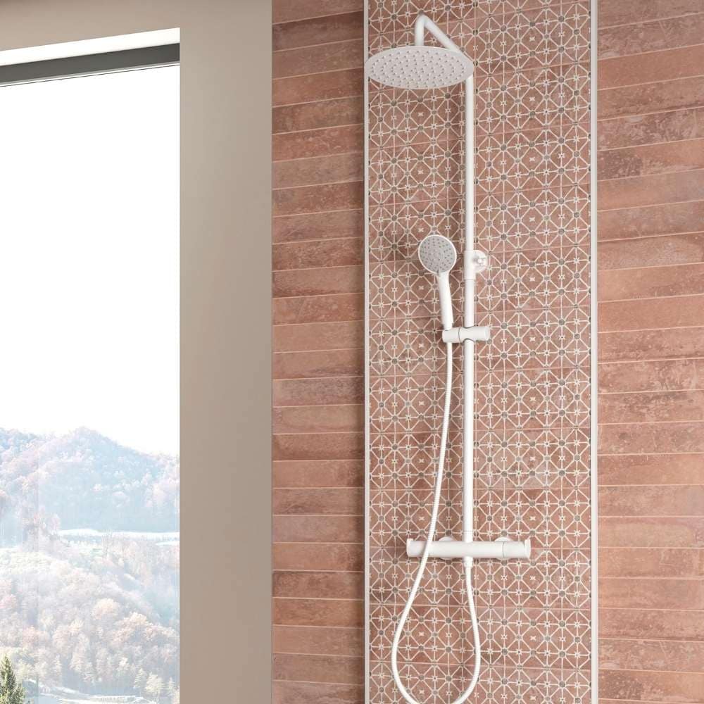 The Tile Life SARGI0612RO Sample - Arcilla Rose 4-in x 4-in Satin Porcelain Brick look Floor and Wall Tile