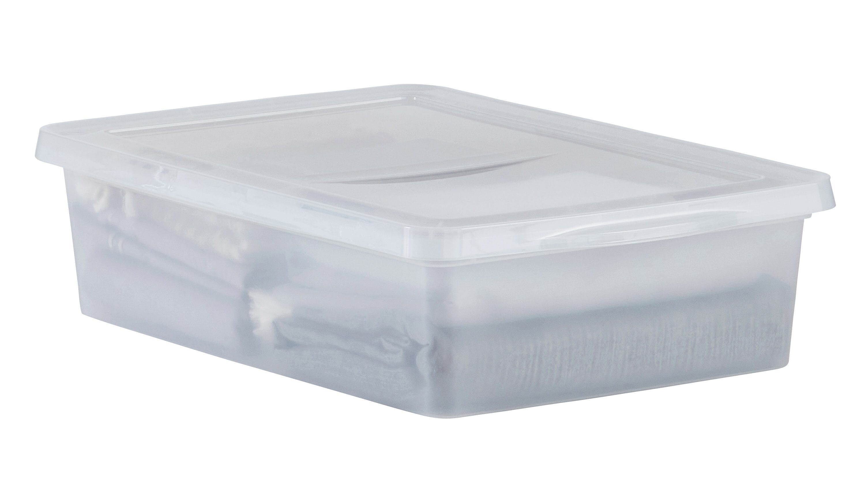 Project Source 17.5-Gallon (70-Quart) Clear Underbed Tote with Standard Snap Lid | 7234-010-522