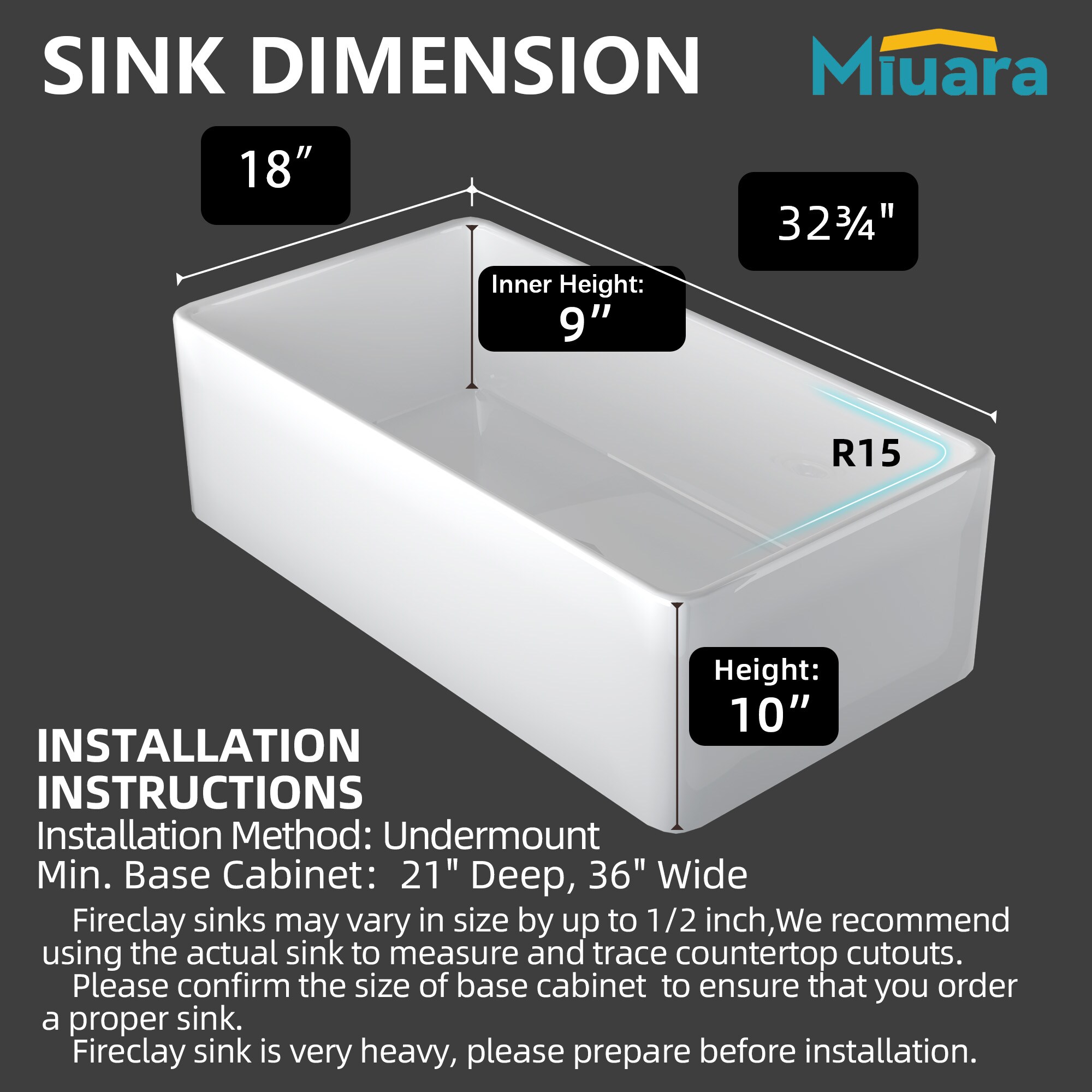 Miuara MH-331810-W Kitchen-Sinks - Thumbnail View #2
