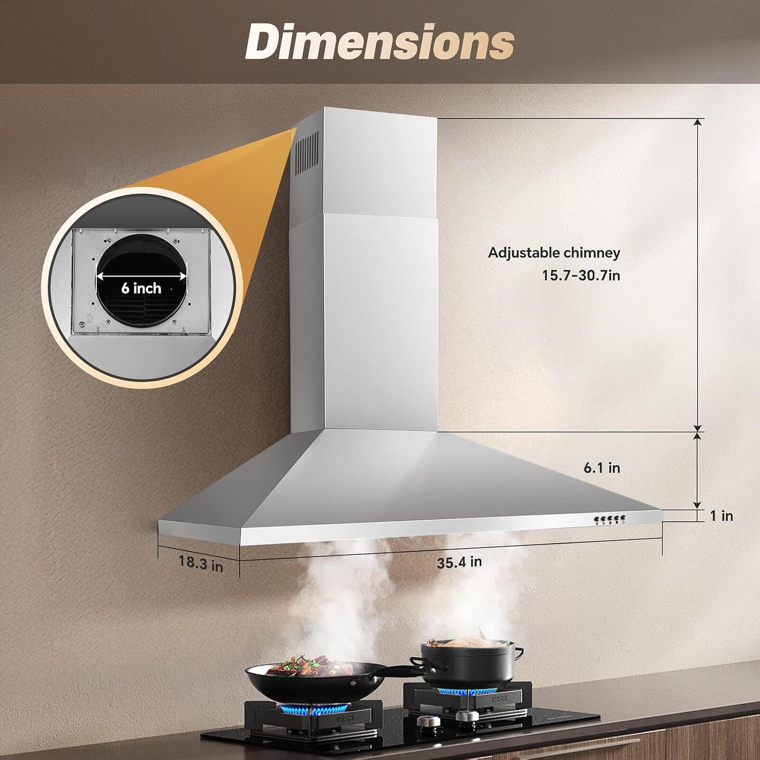 CESICIA RBI-93 Wall-Mounted-Range-Hoods - View #3