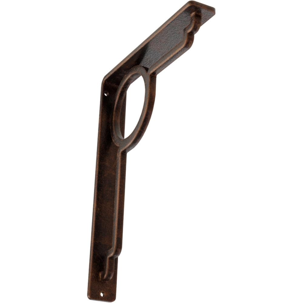 Ekena Millwork BKTM01X07X10SMAACO Maria 7.5-in x 1.5-in x 10-in Antique copper Wrought iron Mounting bracket