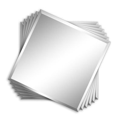 Square Beveled Wall Mirror, Large Square Bevelled Mirror Tiles