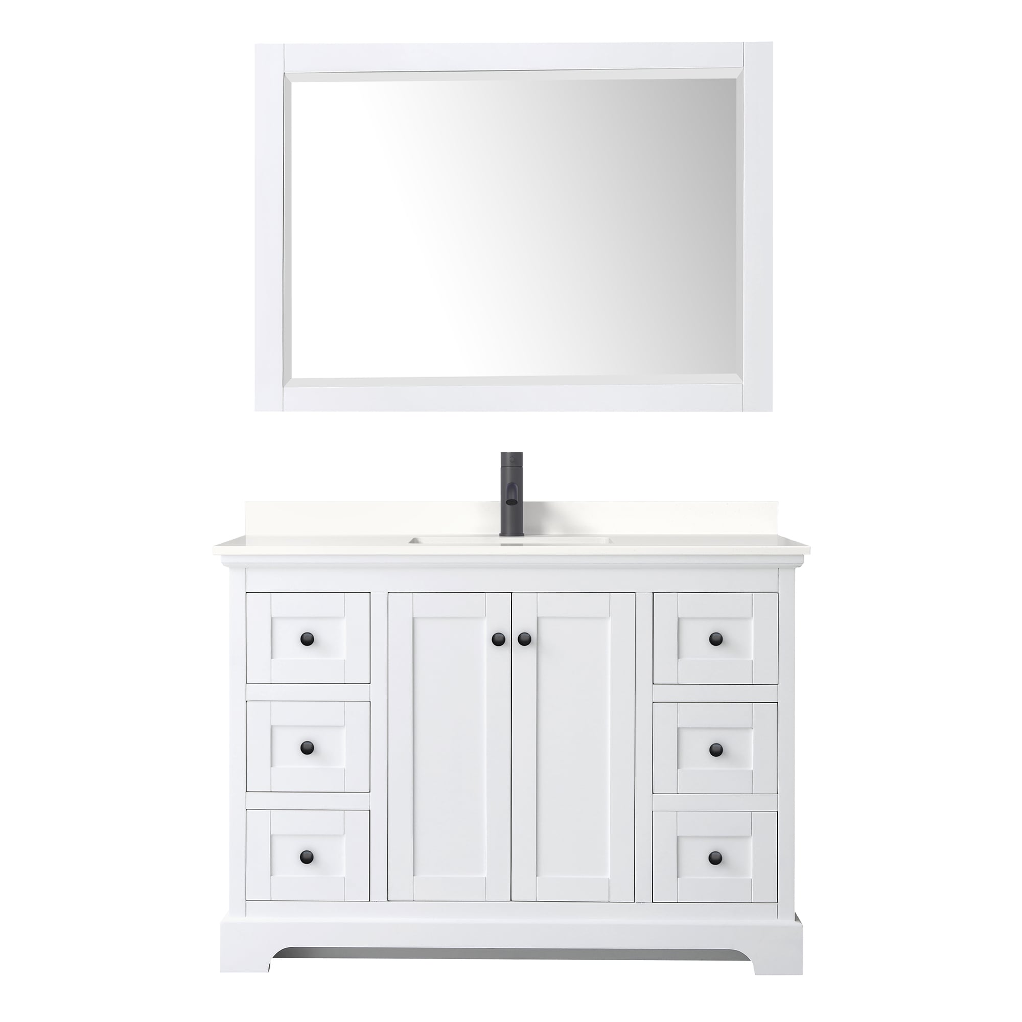 Wyndham Collection WCV232348SWBWQUNSM46 Bath-Vanity-Combo - View #2