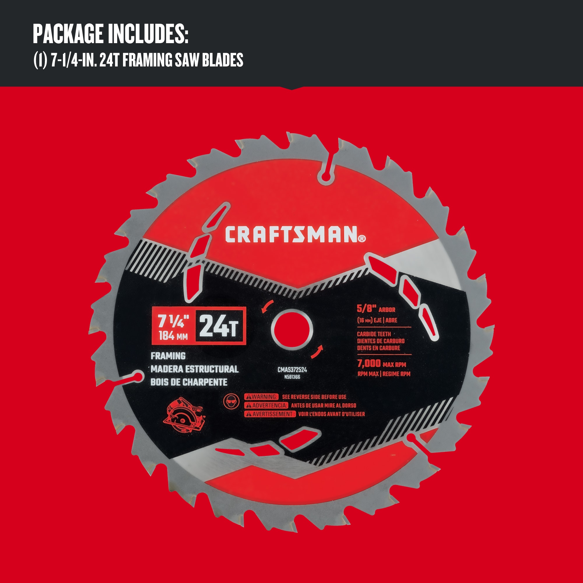 CRAFTSMAN CMAS372524 Circular-Saw-Blades - View #3