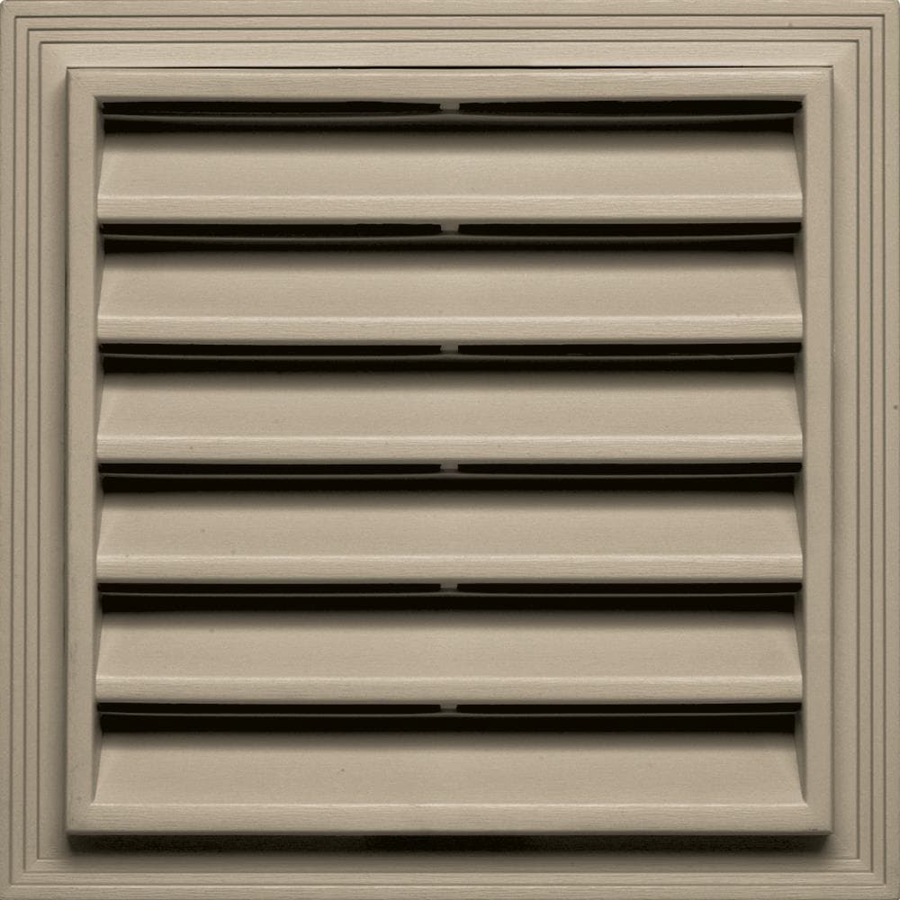 Builders Edge 120051212085 12-in x 12-in Clay Square Vinyl Gable Louver Vent