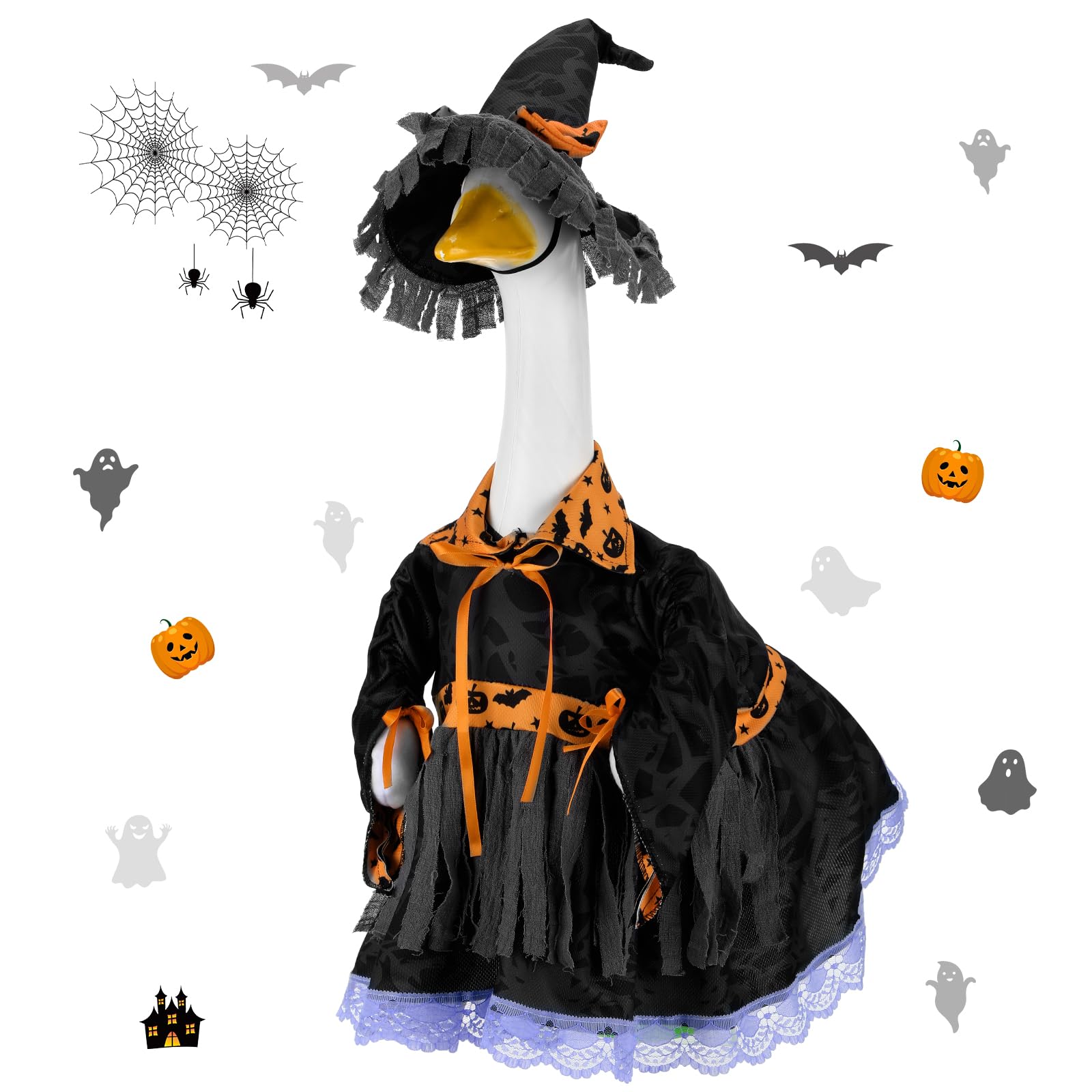 Misopily -  Wizard Goose Costume Set for 23 Inch Outdoor Cement or Plastic Porch Goose Statue Inc...