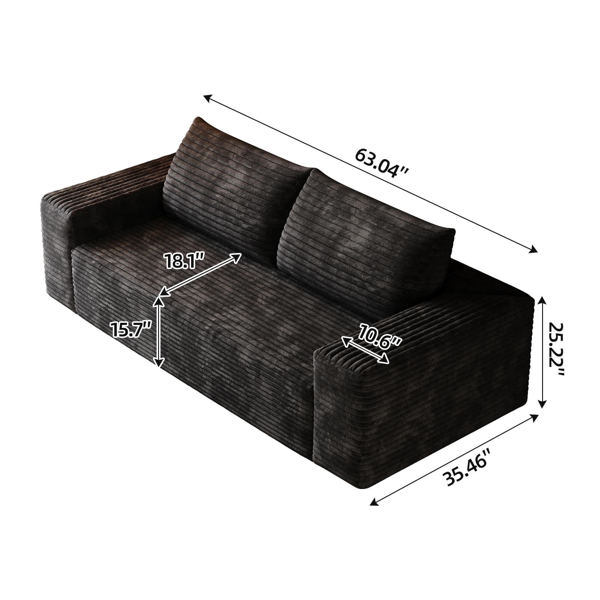 Misty Moon FXLW0403-P321227 Sofas-Loveseats - View #3