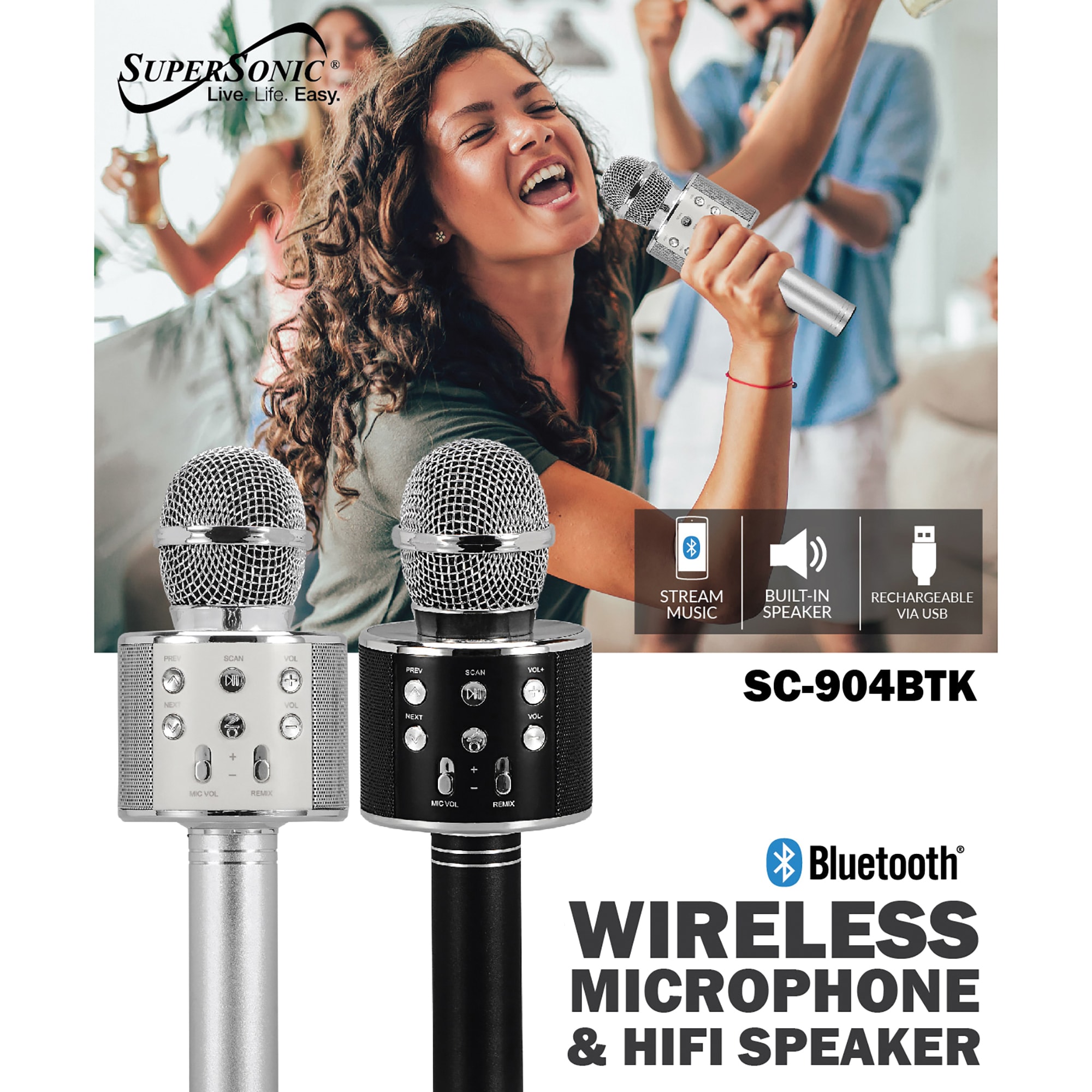 bluetooth wireless microphone system