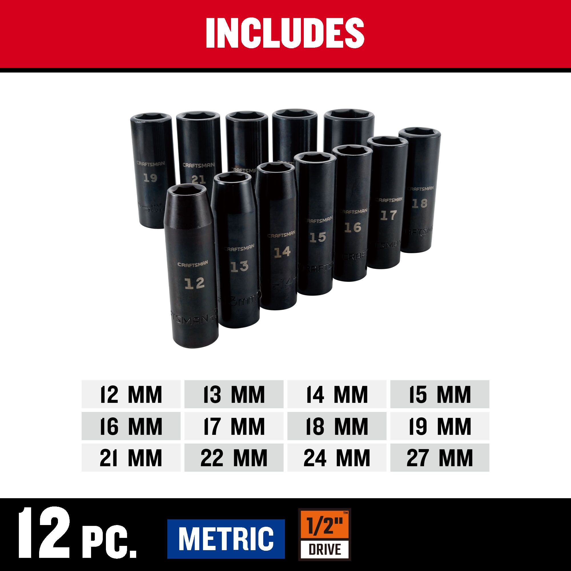 CRAFTSMAN CMMT15887 Impact-Socket-Sets - View #2