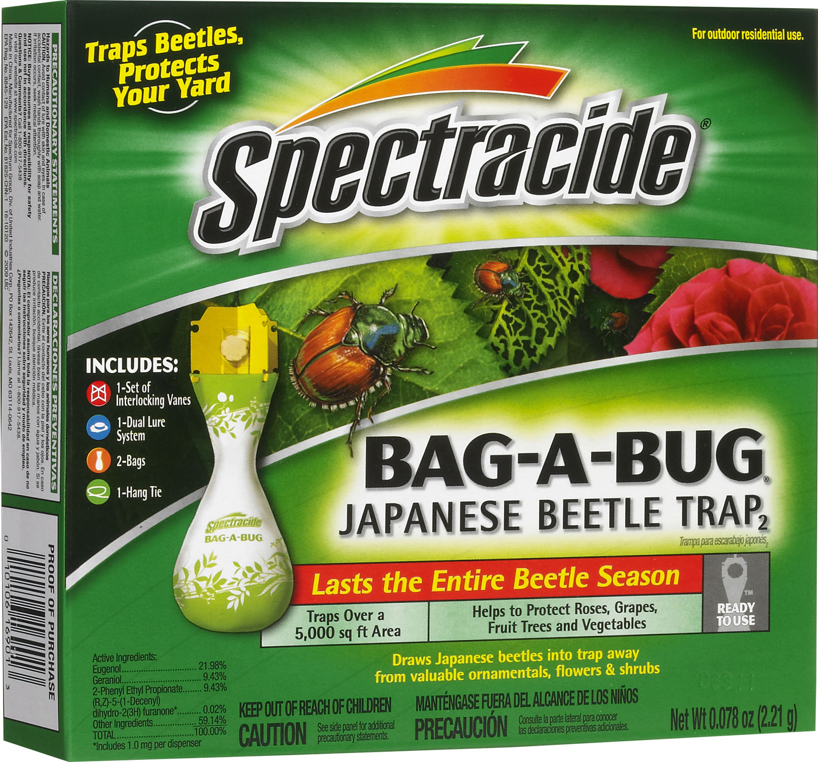 Pack of 2 Spectracide Bag-A-Bug Japanese Beetle Trap 