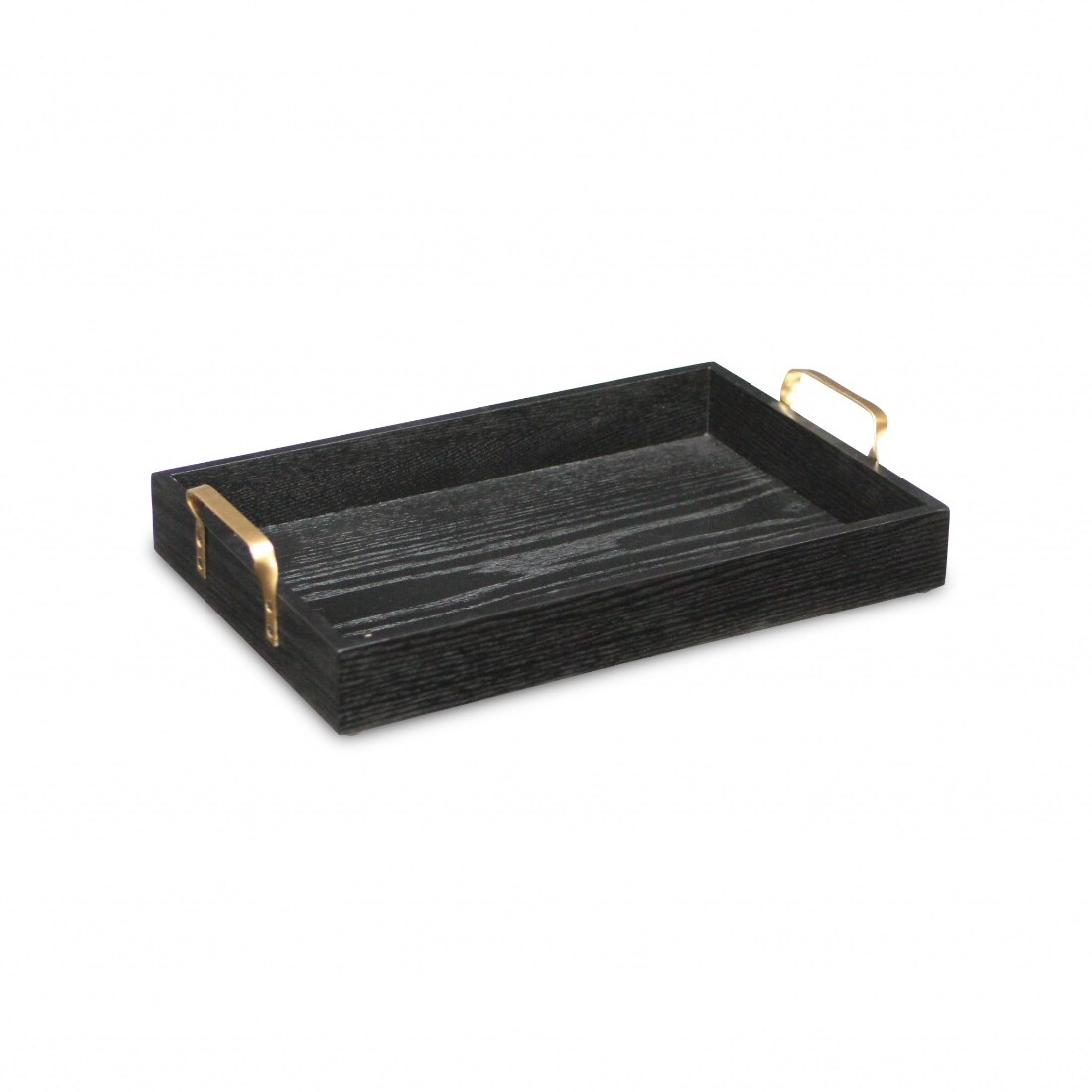 HomeRoots 4000399609 3-in x 15.75-in Black Rectangle Serving tray