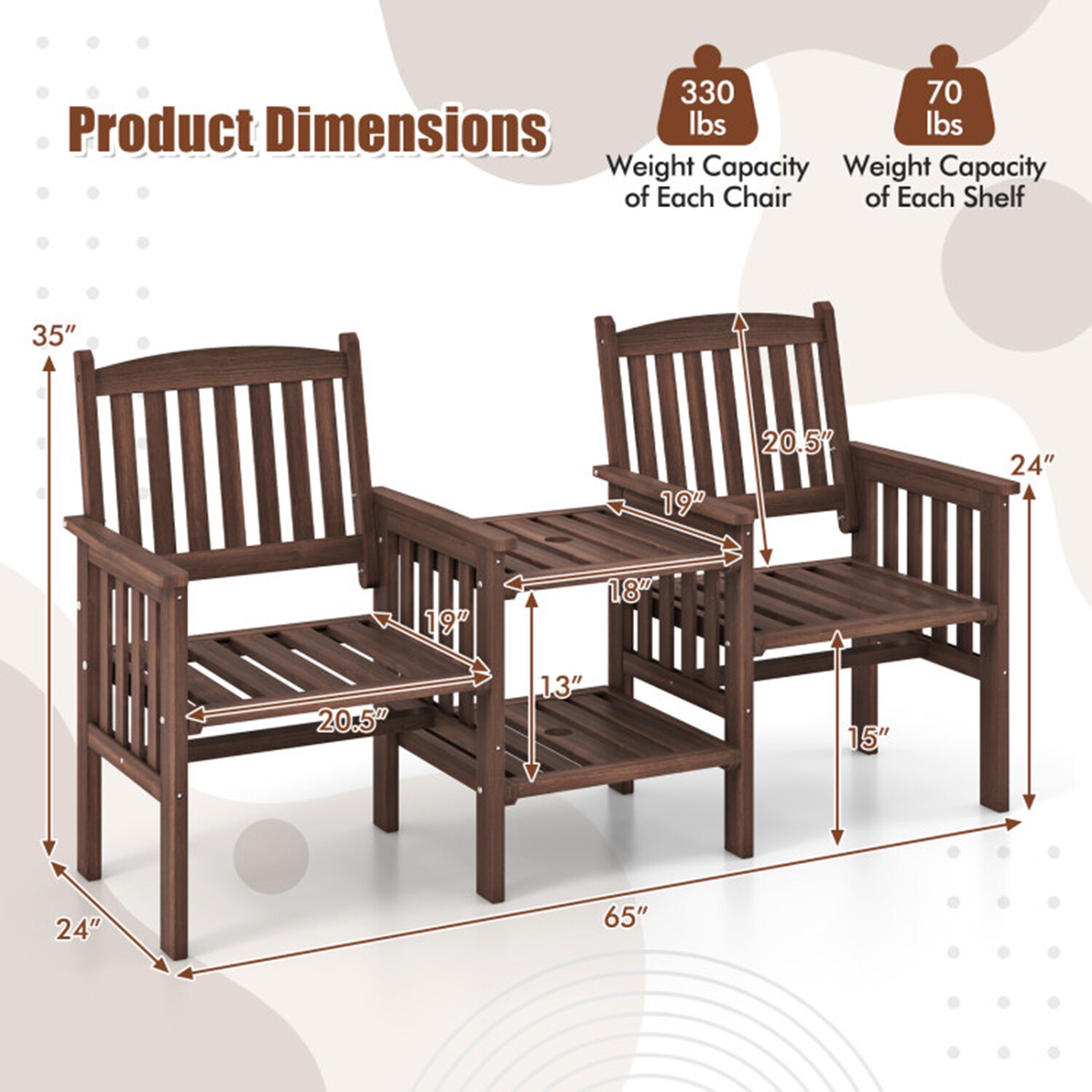Mondawe MO-GT4242CF Patio-Conversation-Sets - View #9