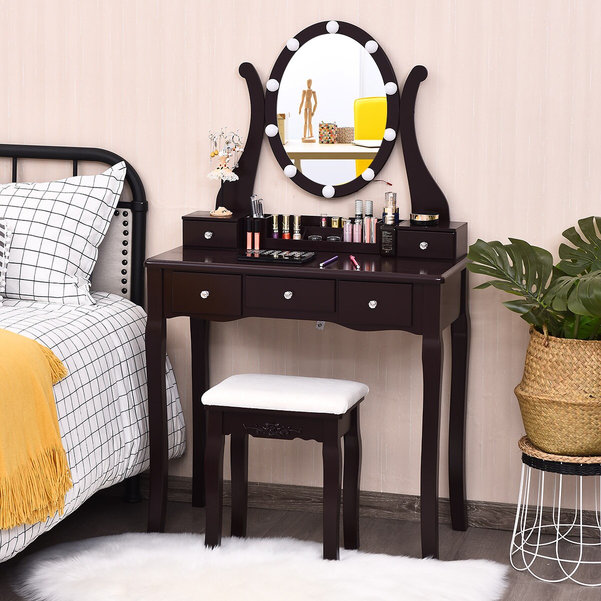 Costway CSHY003095 Bedroom-Vanities - View #3