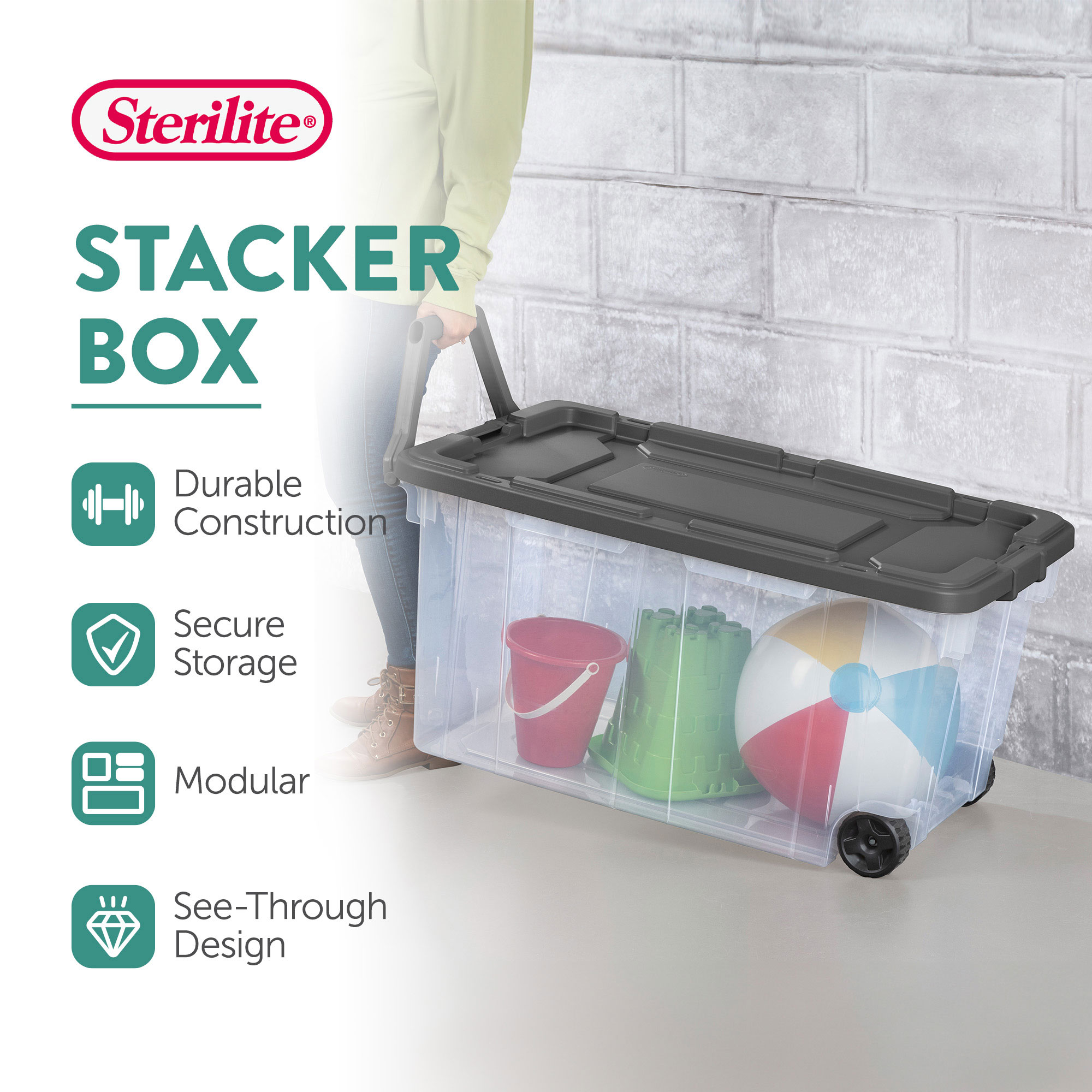 Sterilite 295171 Plastic-Storage-Totes - View #2