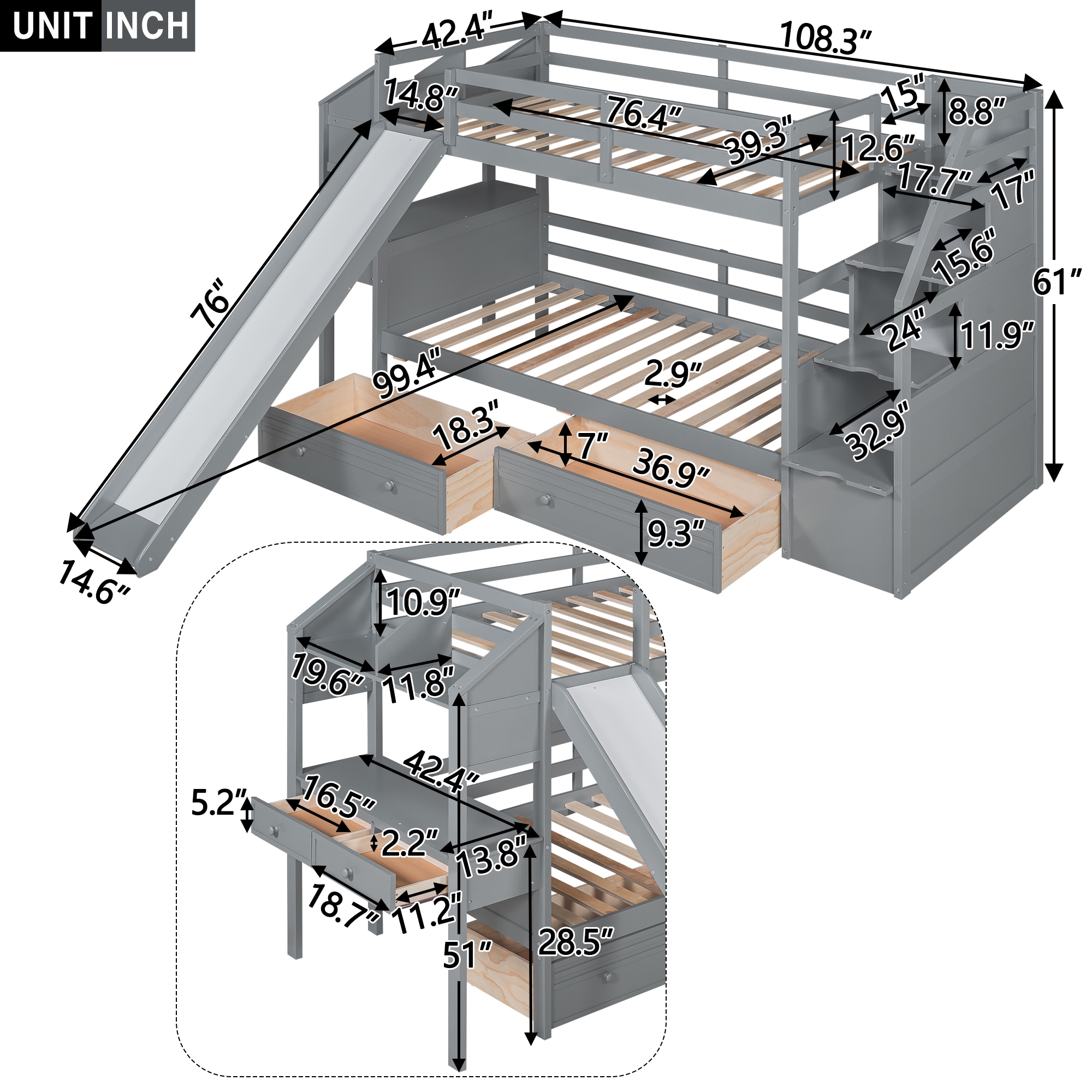 ModernLuxe SM001811AAE Bunk-Beds - View #3